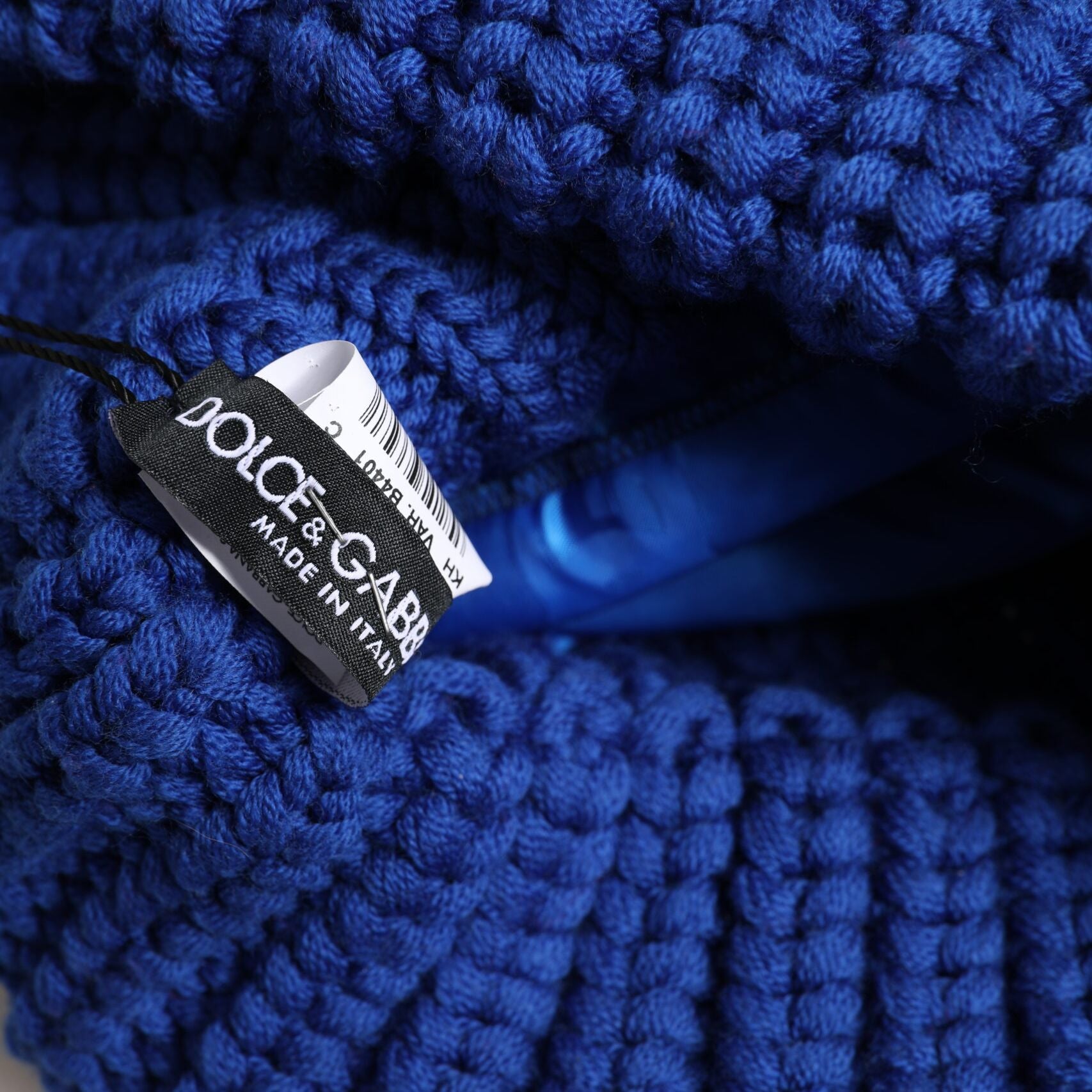 Dolce & Gabbana Blue Wool Knitted Winter Beanie Hat