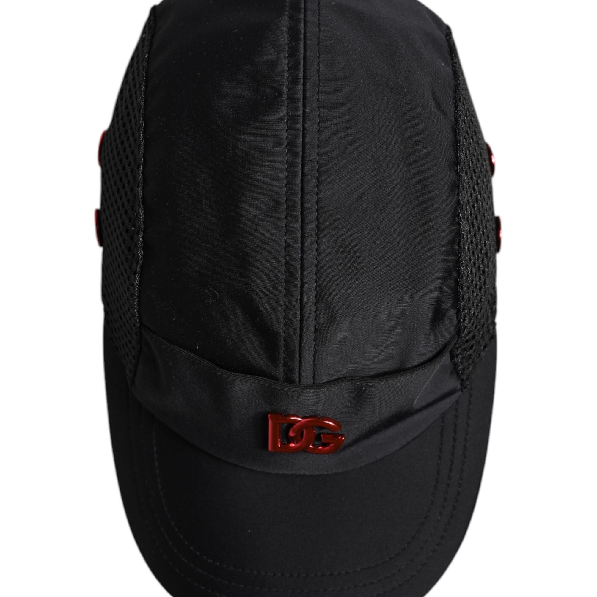 Dolce & Gabbana Black Nylon Logo 6 Panels Baseball Cap