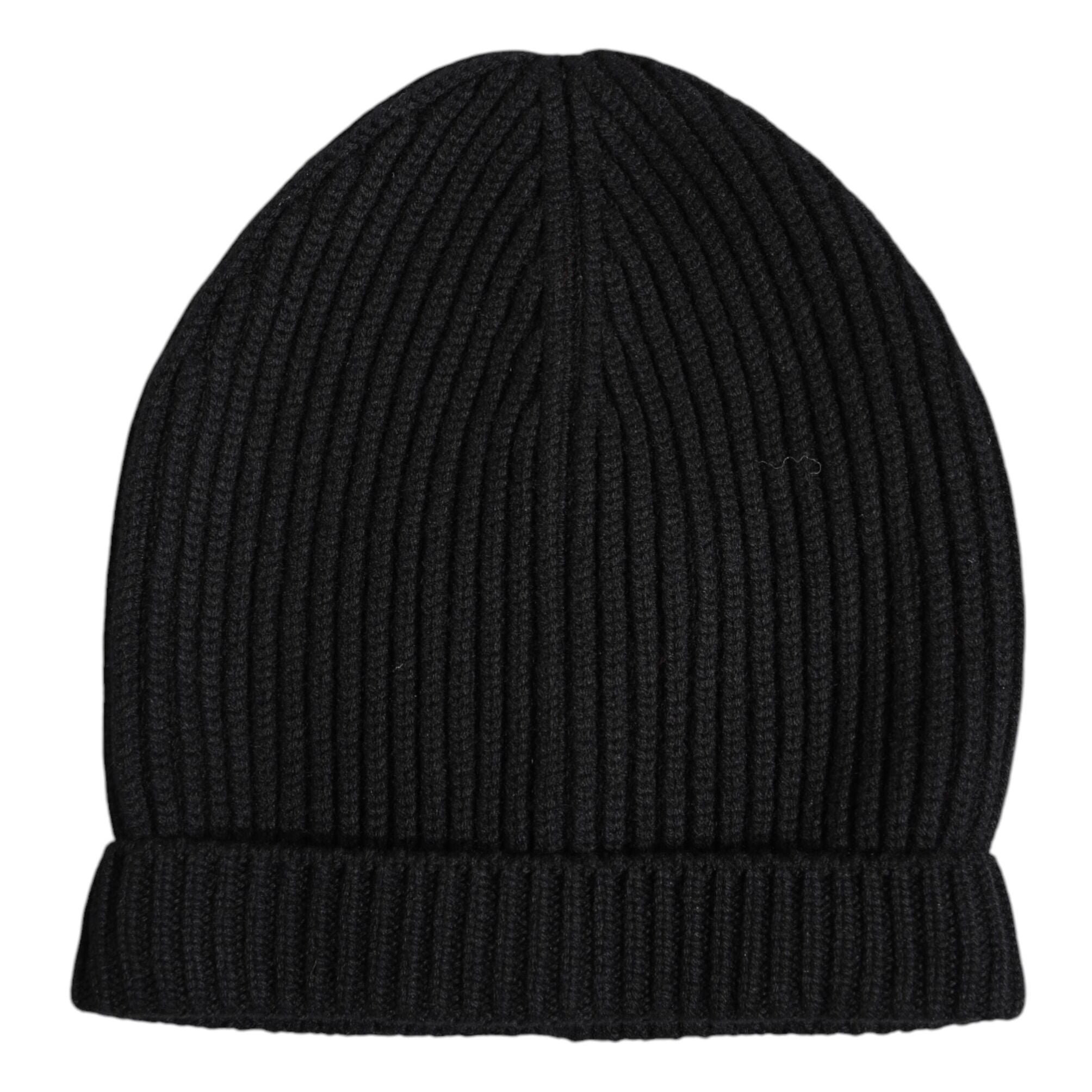 Dolce & Gabbana Black Cashmere Knitted Winter Beanie Hat