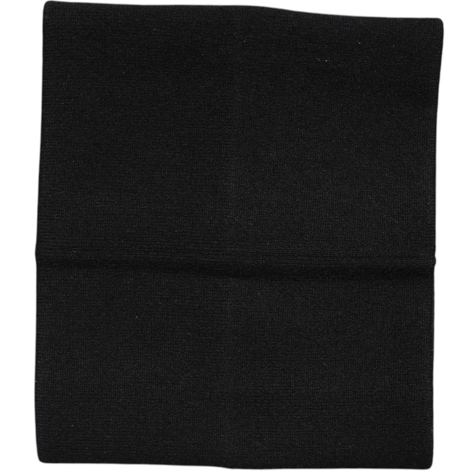 Dolce & Gabbana Black Cashmere Knitted Neck Warmer Foulard Scarf