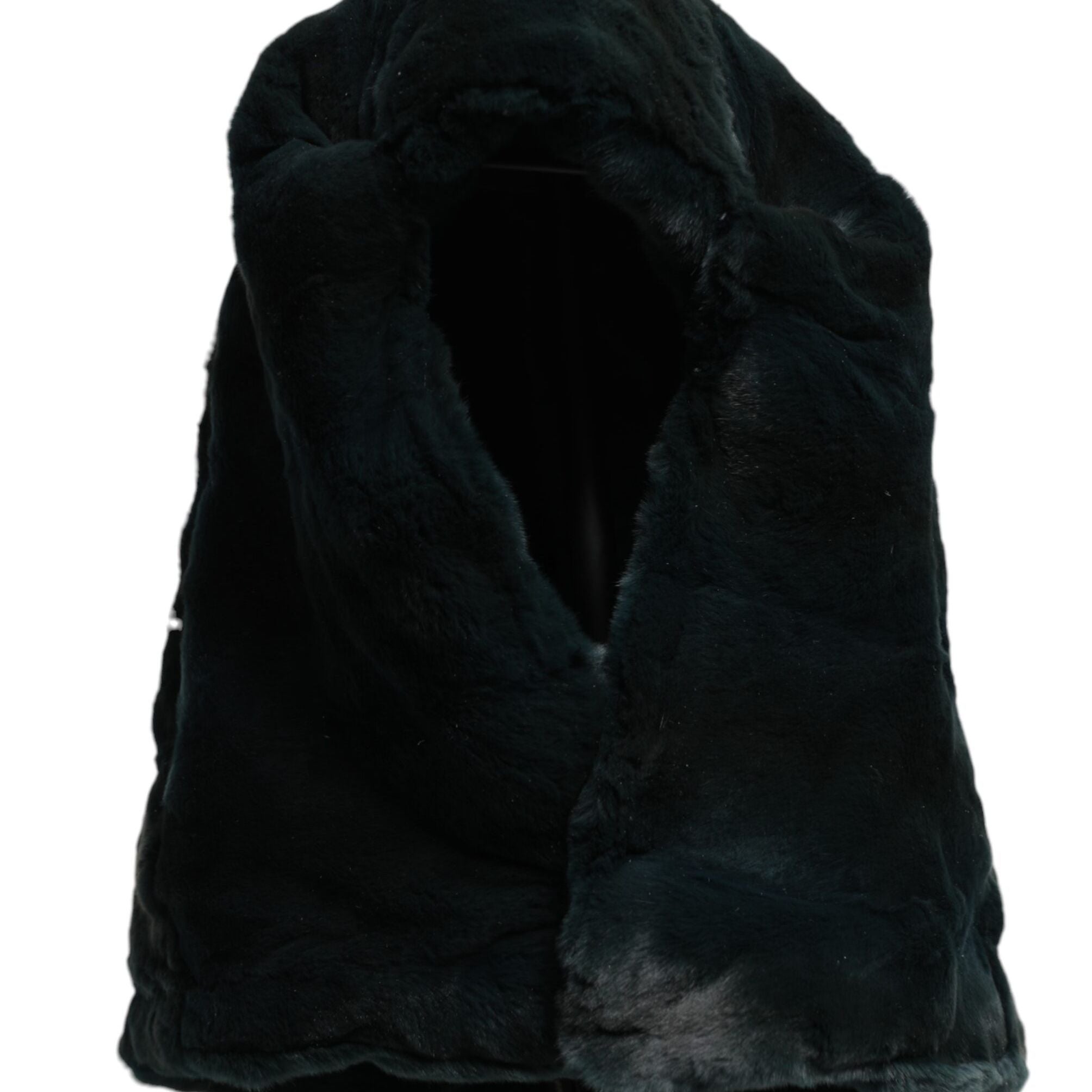 Dolce & Gabbana Black Weasel Fur Womens Beanie Hat