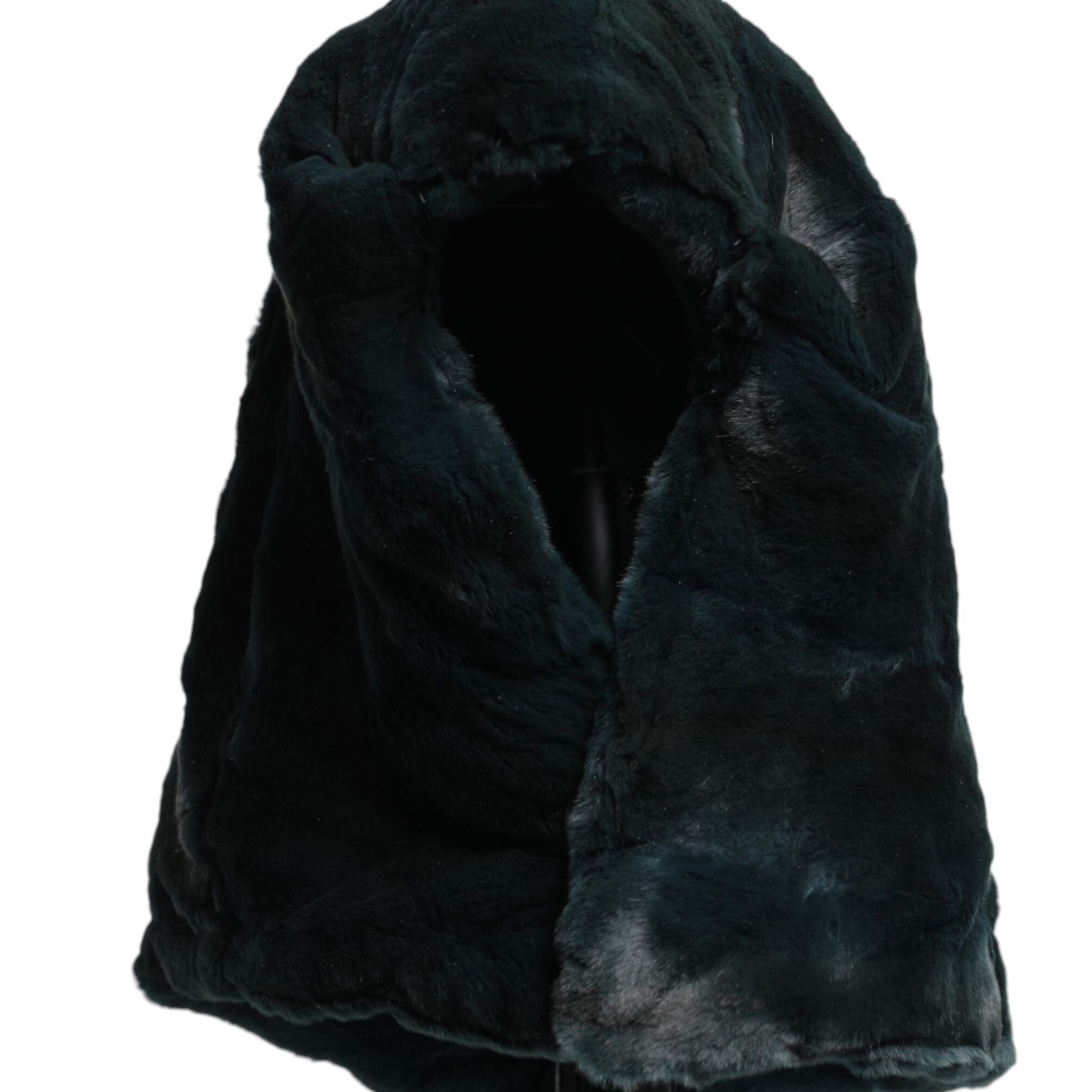 Dolce & Gabbana Black Weasel Fur Womens Beanie Hat