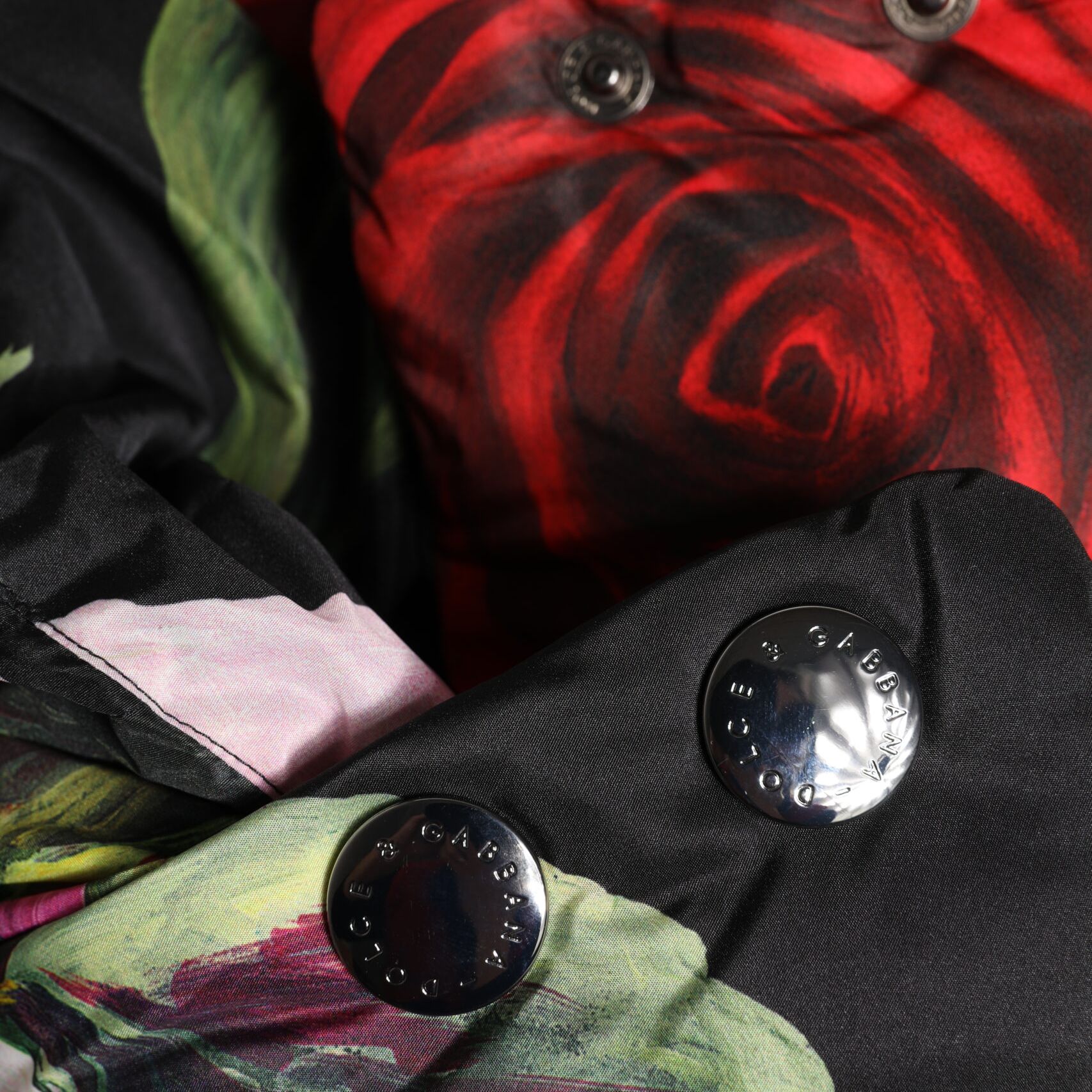 Dolce & Gabbana Black Floral Print Whole Head Wrap Hat