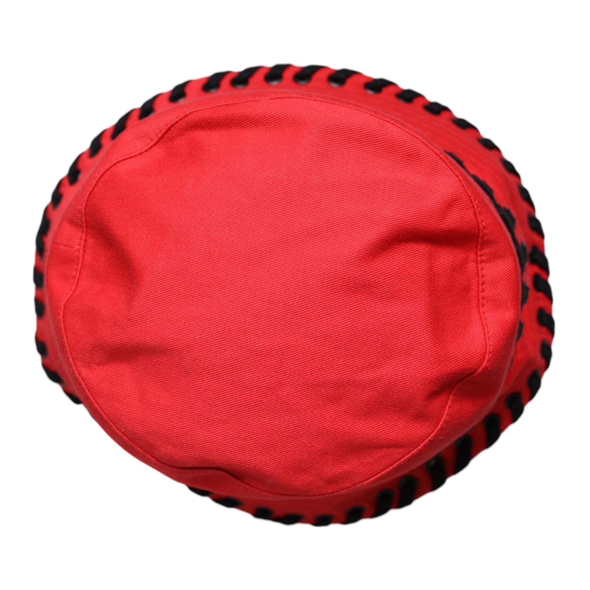 Dolce & Gabbana Red Lace Polyester Wide Brim Bucket Hat