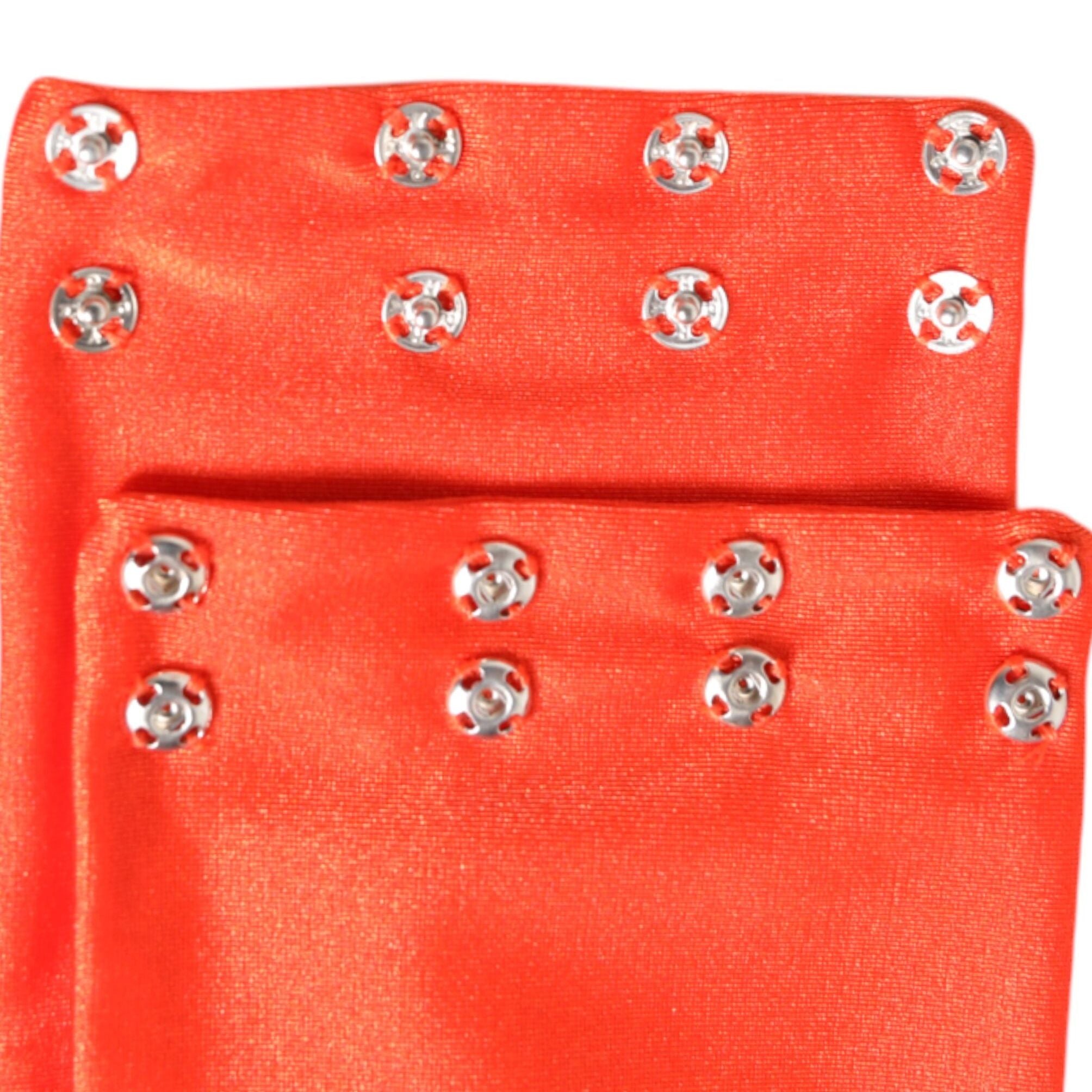 Dolce & Gabbana Orange Nylon Stretch Women Neck Warmer Scarf