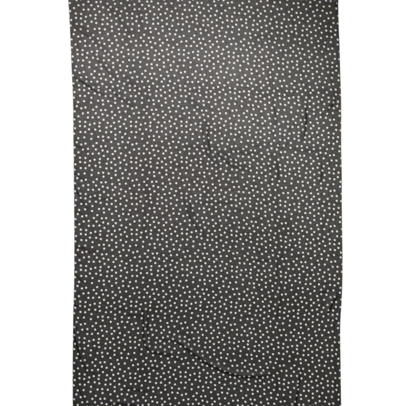 Dolce & Gabbana Black Polka Dots Polyester Wrap Shawl Scarf