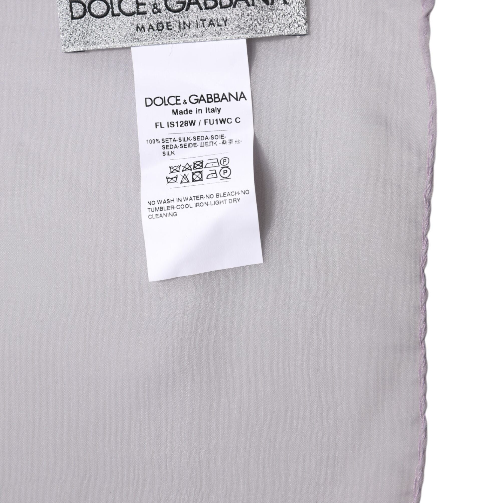 Dolce & Gabbana Purple Silk Rectangle Wrap Shawl Scarf