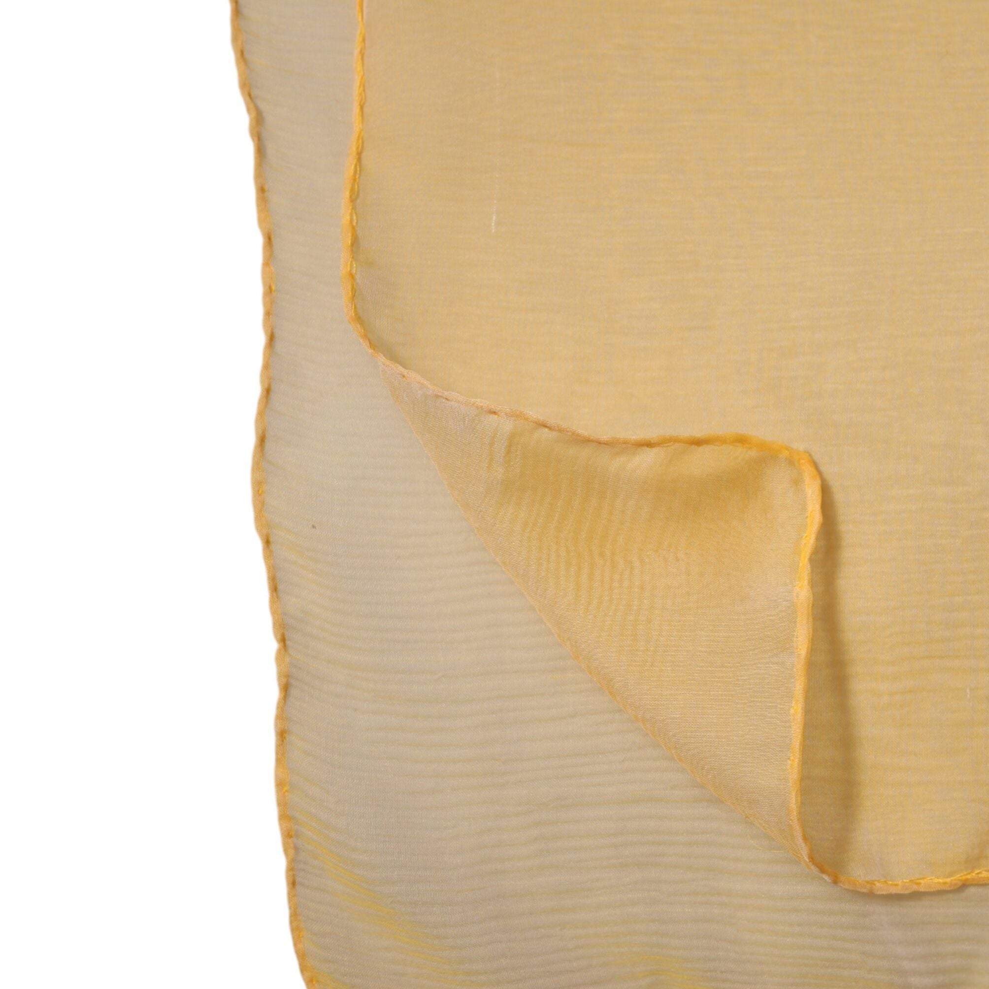 Dolce & Gabbana Yellow Silk Rectangle Wrap Shawl Scarf