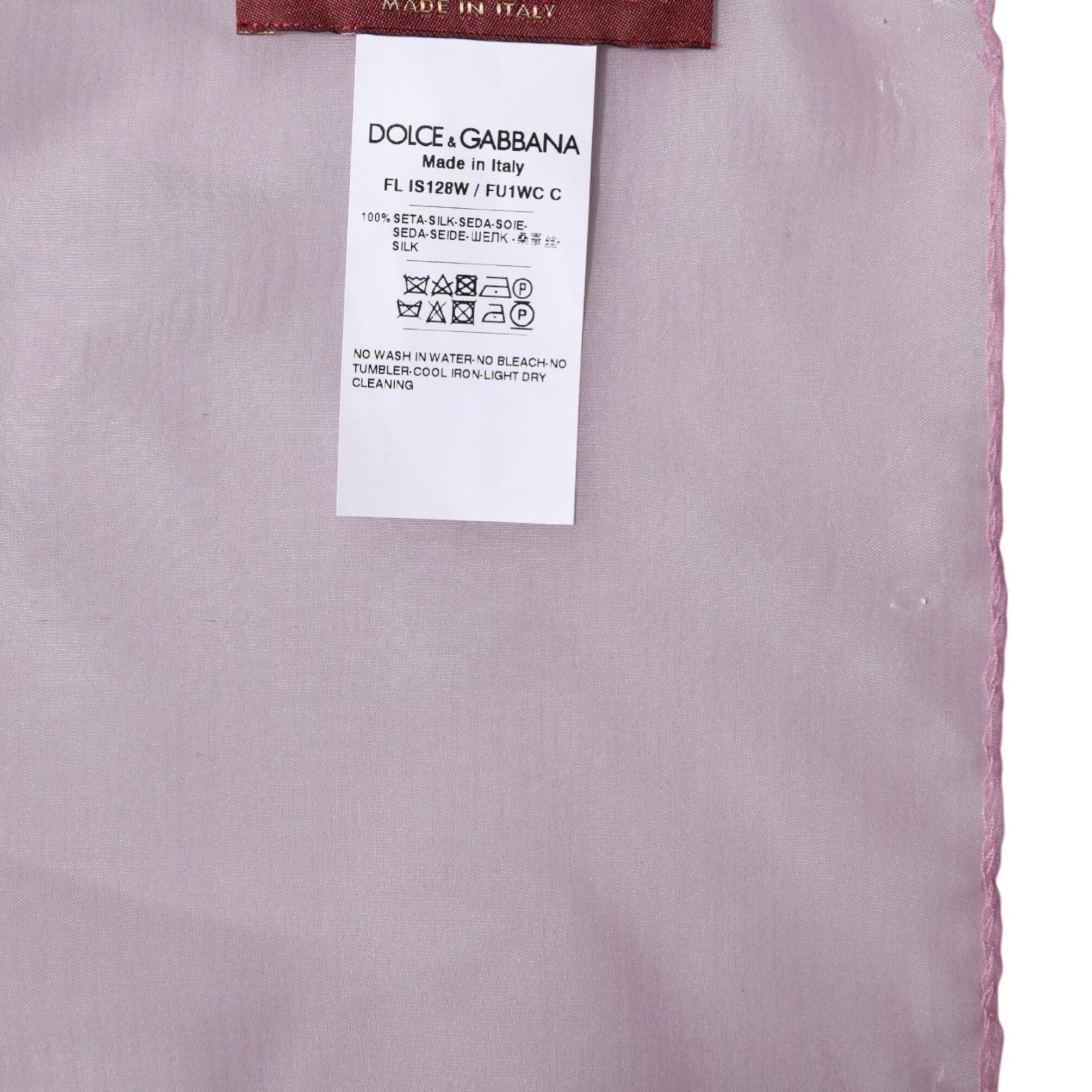 Dolce & Gabbana Pink Silk Rectangle Women Wrap Shawl Scarf