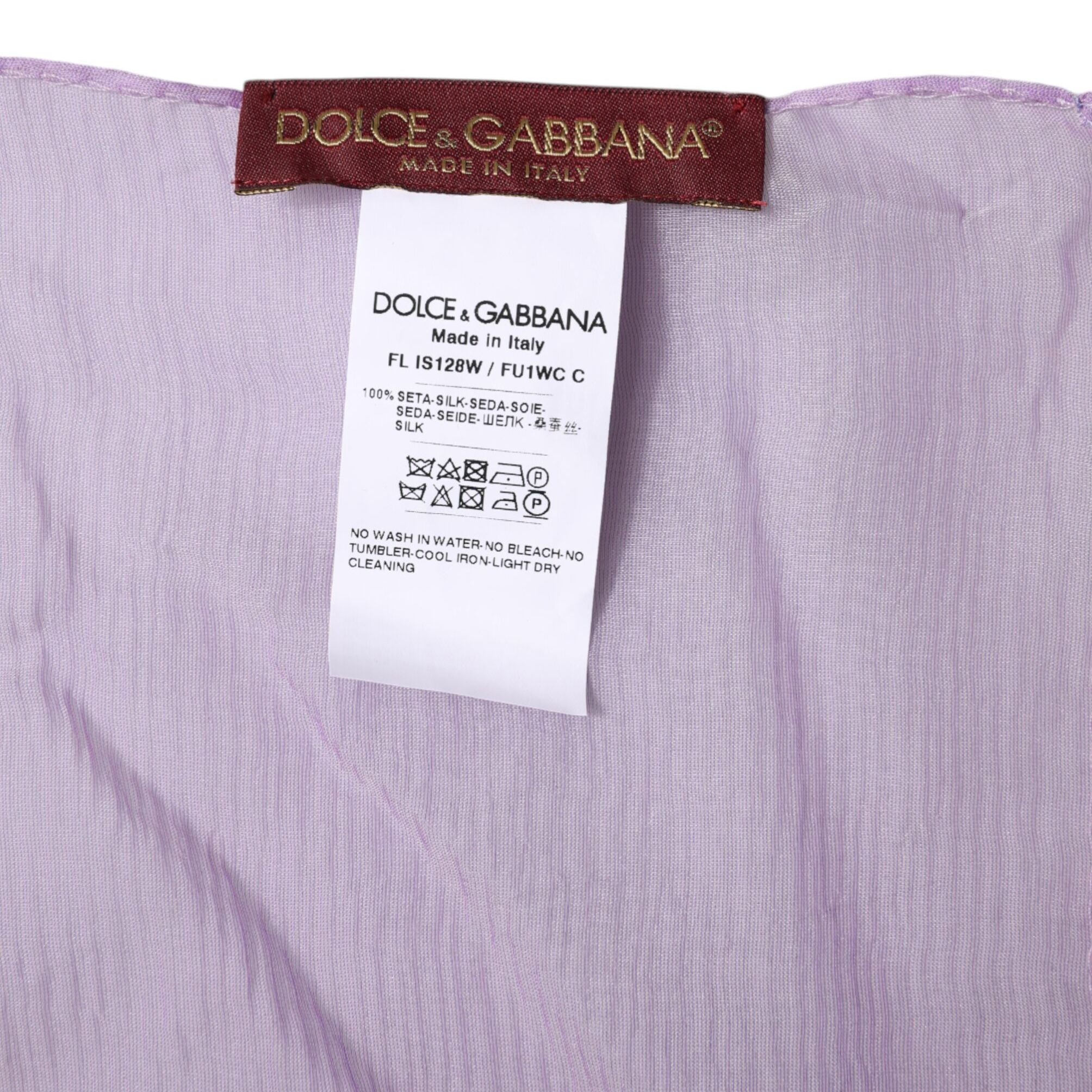 Dolce & Gabbana Purple Silk Rectangle Wrap Shawl Scarf