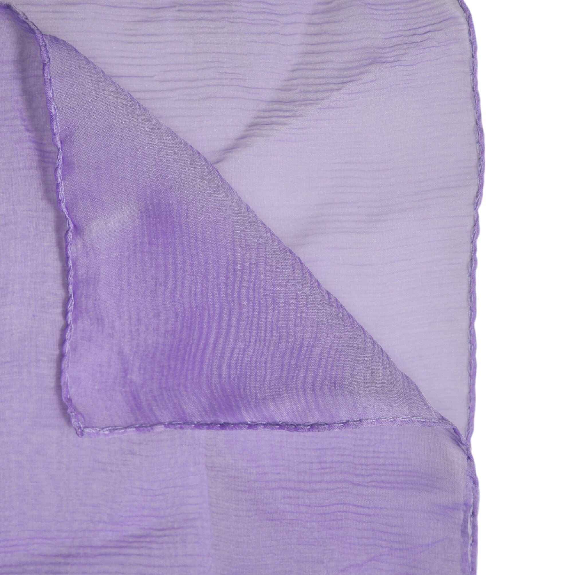 Dolce & Gabbana Purple Silk Rectangle Wrap Shawl Scarf