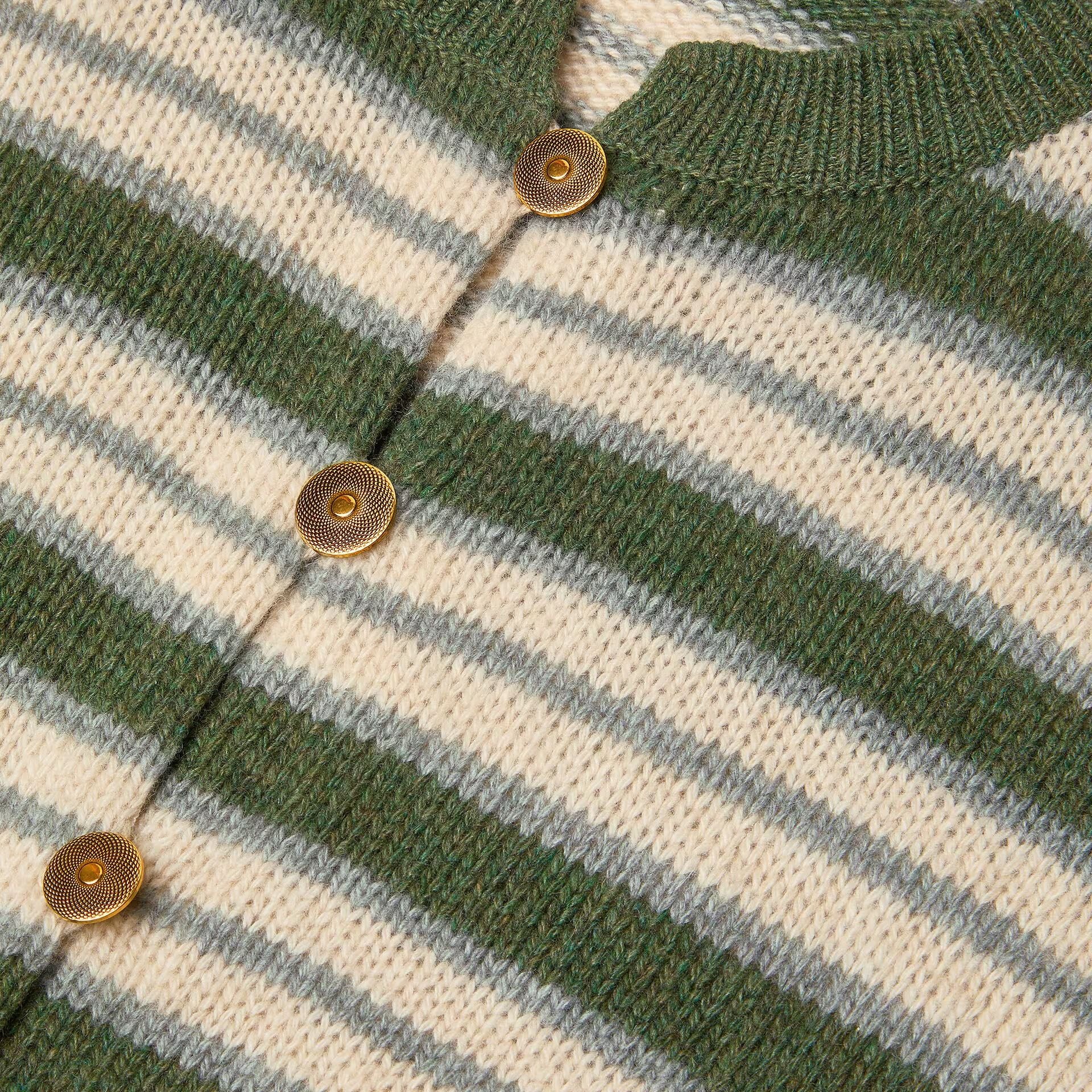 Loro Piana Fobello Stripes Cardigan in Baby Cashmere