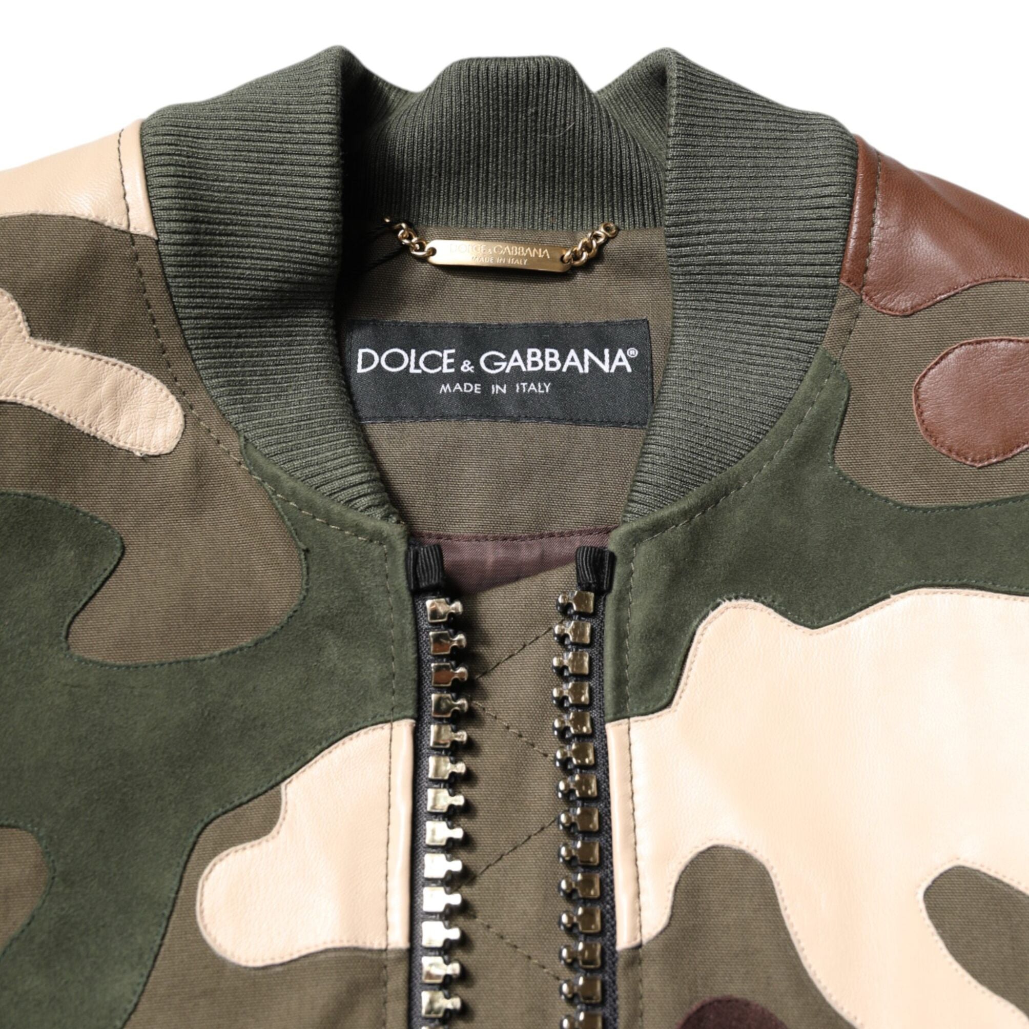 Dolce & Gabbana Multicolor Cotton Bomber Full Zip Jacket
