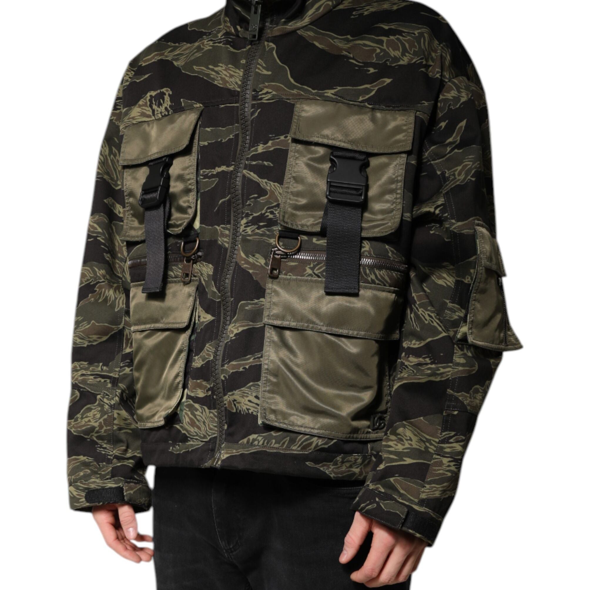Dolce & Gabbana Multicolor Camouflage Cotton Bomber Jacket