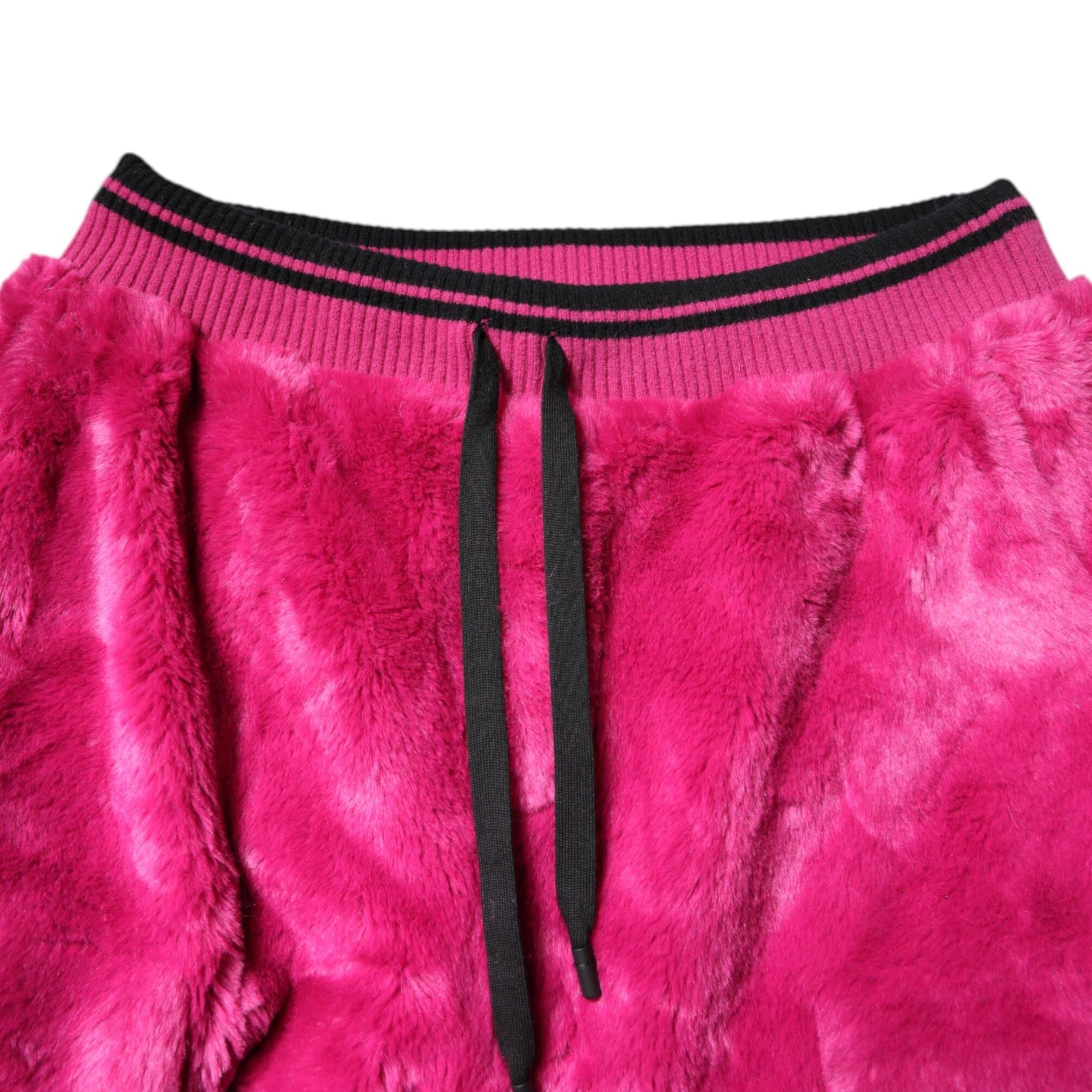 Dolce & Gabbana Pink Acrylic Cargo Jogging Sweatpants Pants