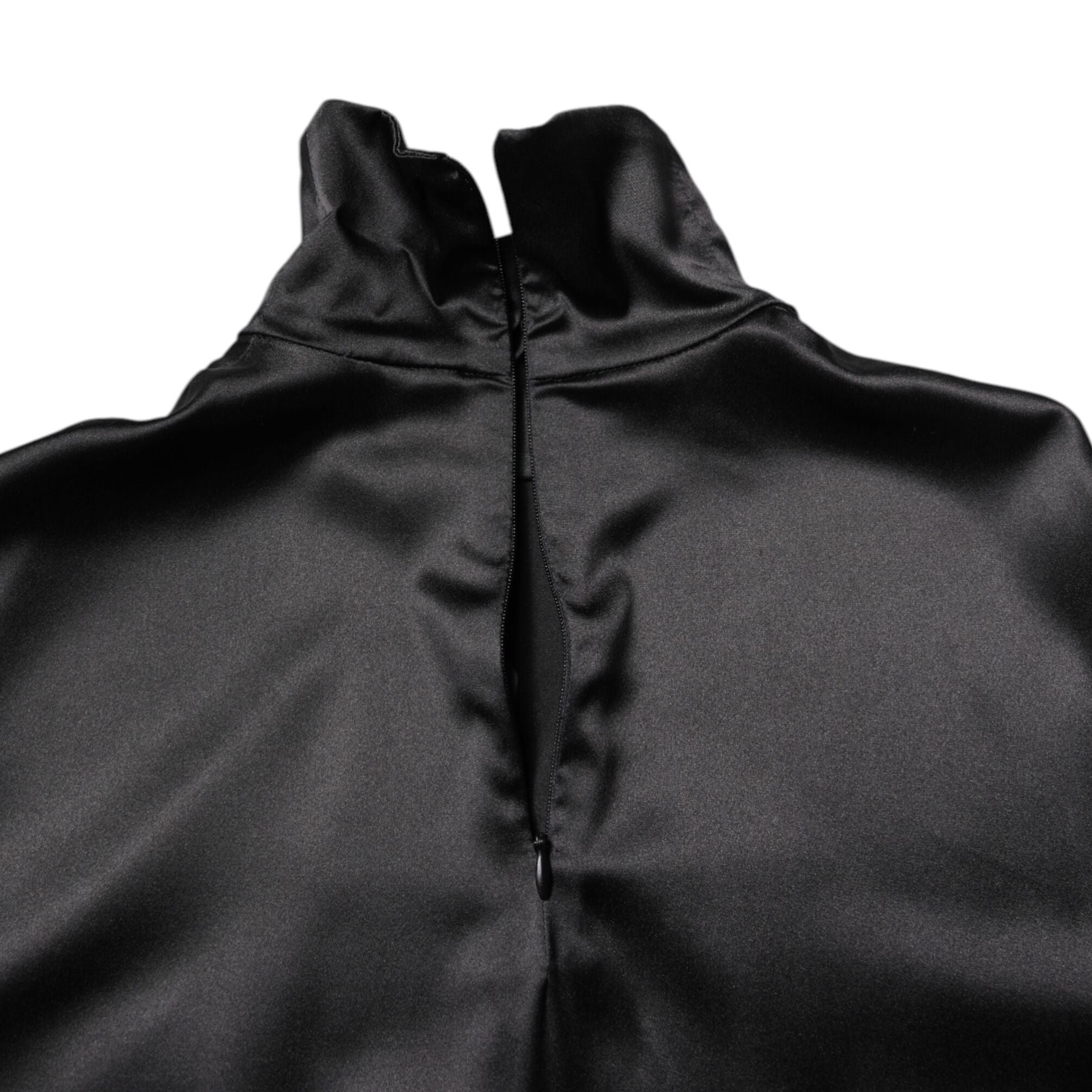 Dolce & Gabbana Black Silk Turtleneck Men Pullover Sweater