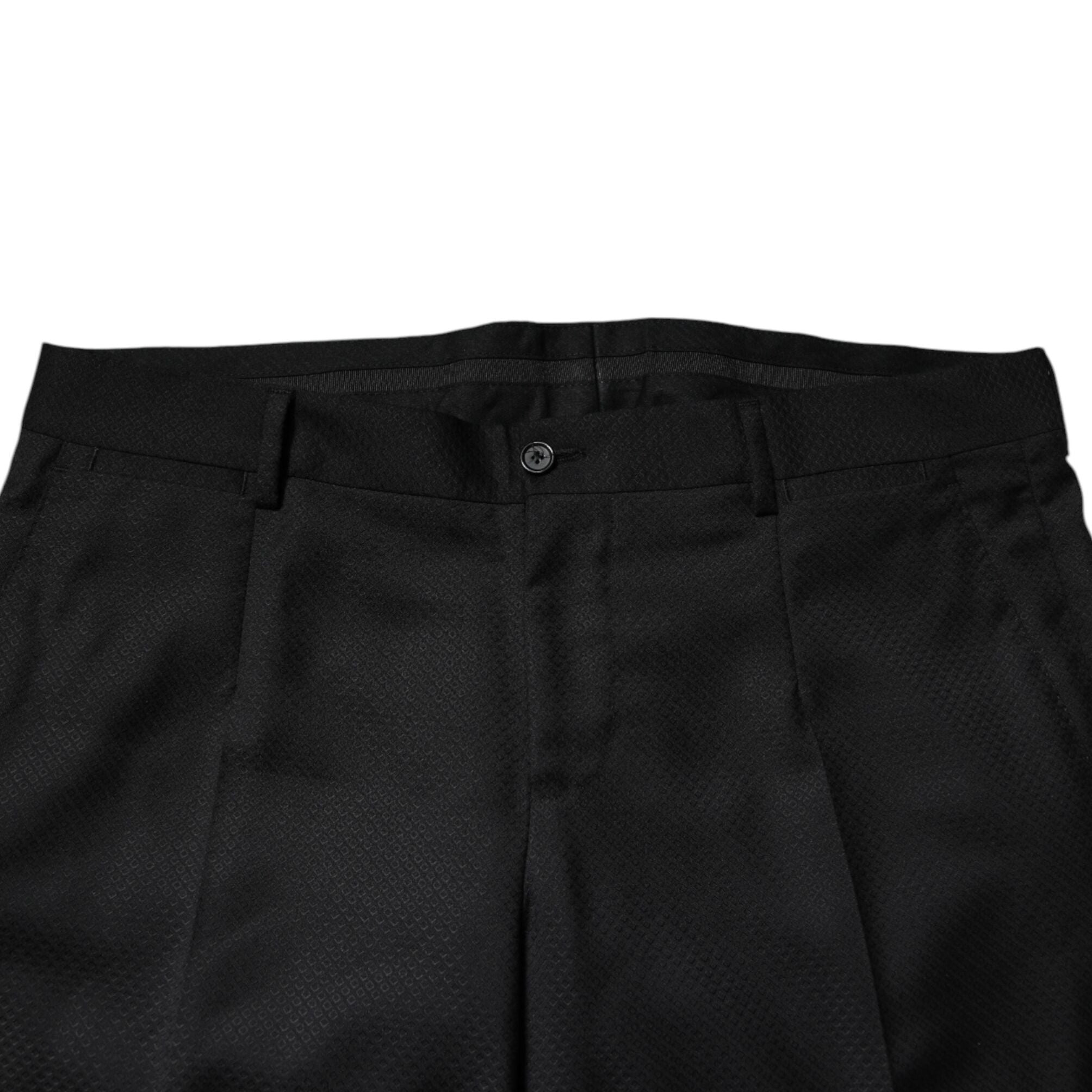 Dolce & Gabbana Black Wool Single Breasted 2 Piece Suit