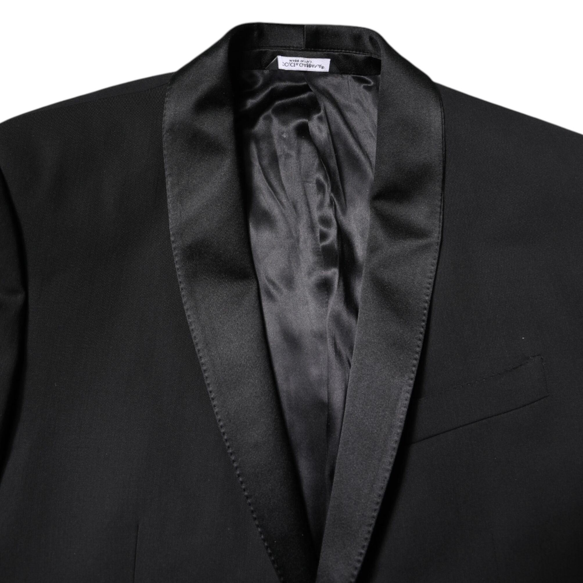 Dolce & Gabbana Black Wool Single Breasted 2 Piece Suit