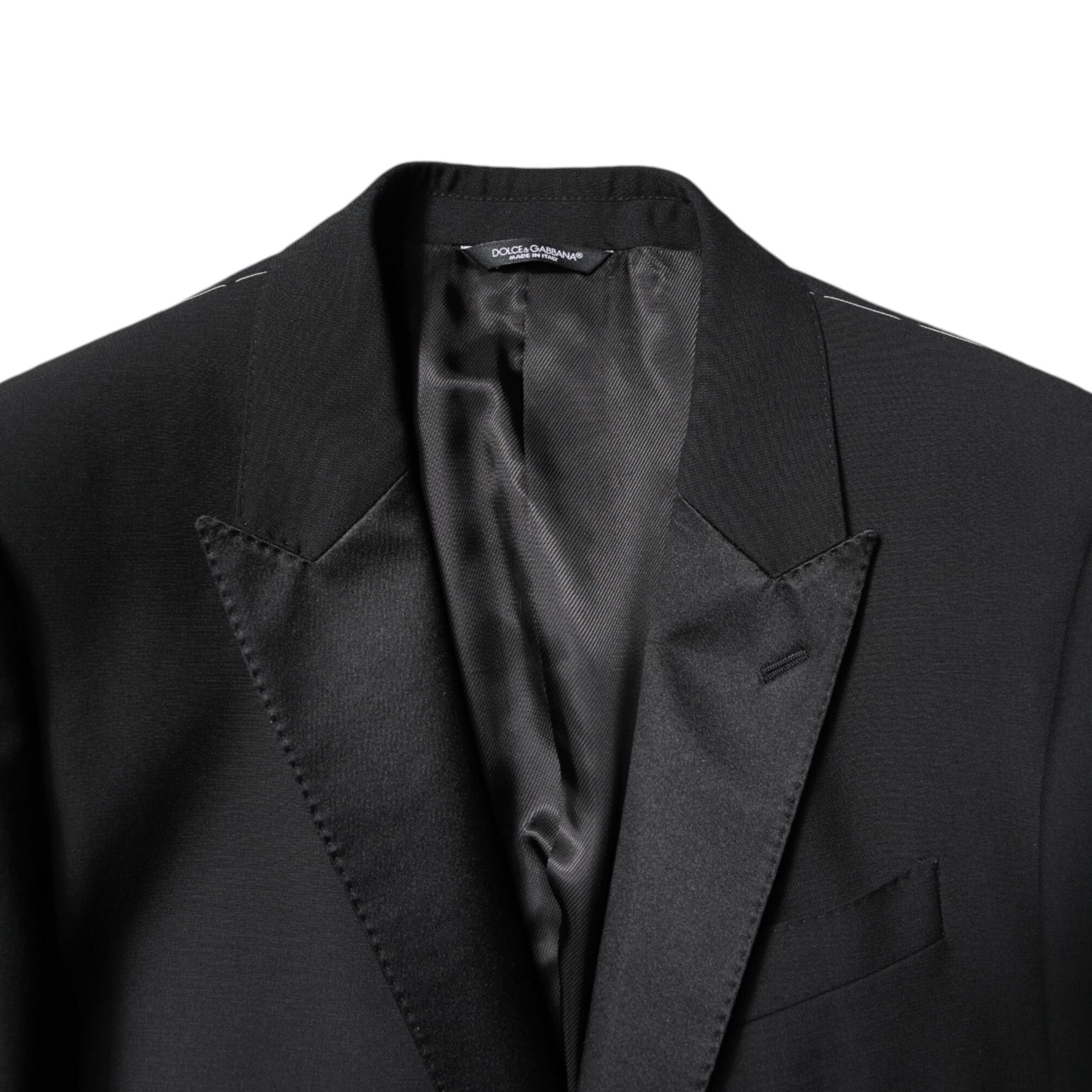 Dolce & Gabbana Black Wool Single Breasted Blazer Jacket