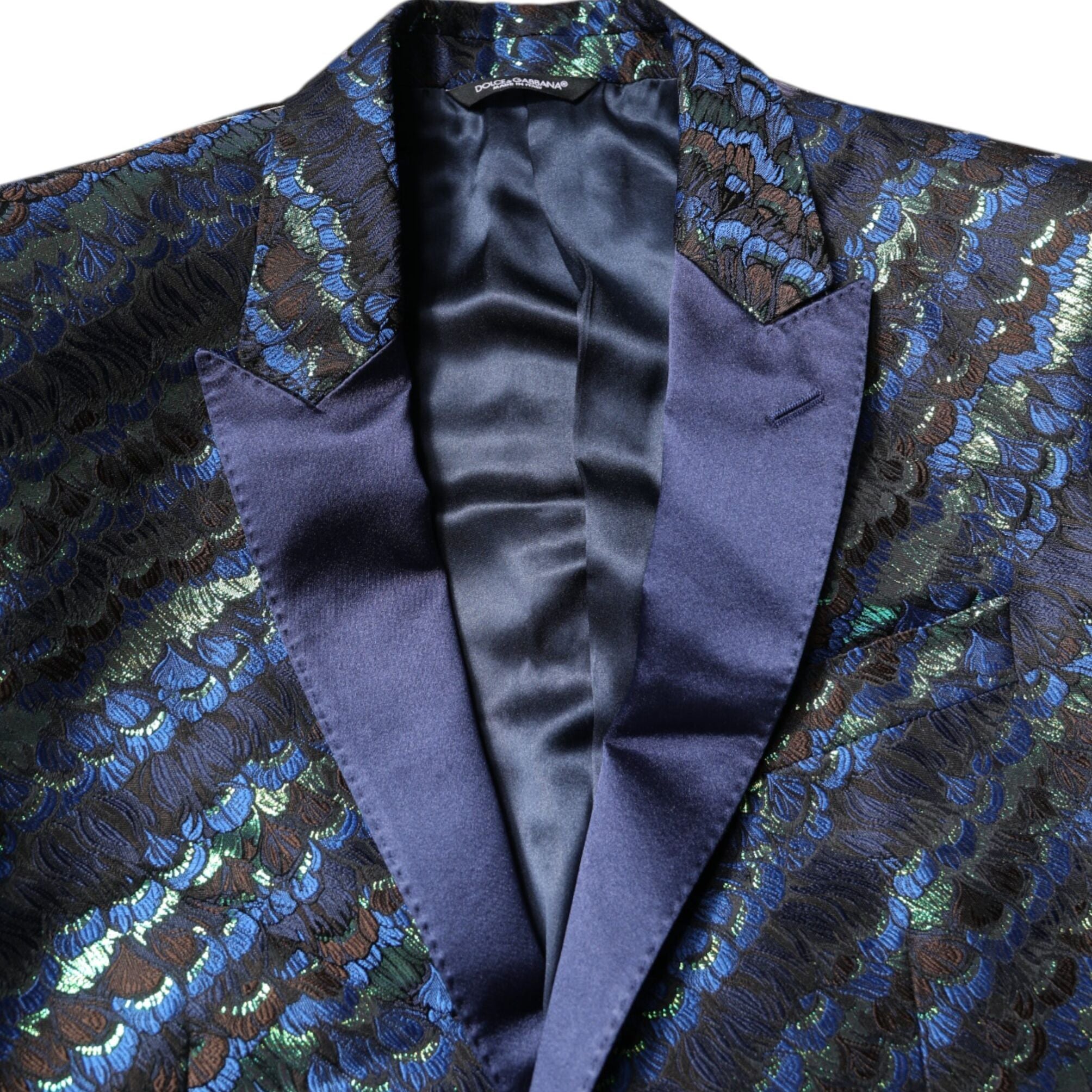 Dolce & Gabbana Multicolor Polyester Jacquard 2 Piece Suit