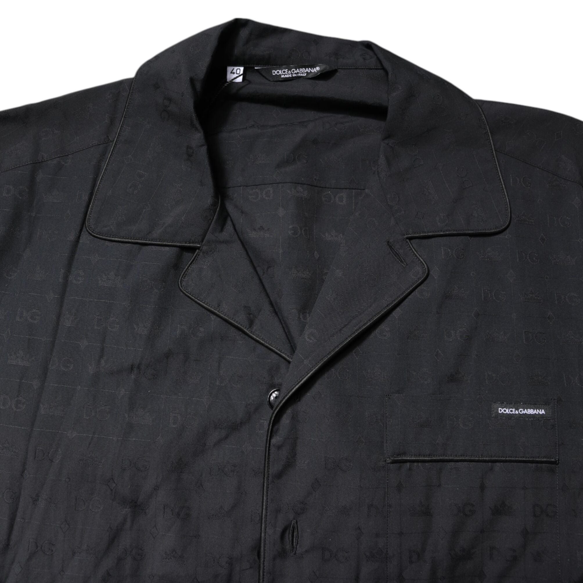 Dolce & Gabbana Black Cotton Men Pajama Set Sleepwear