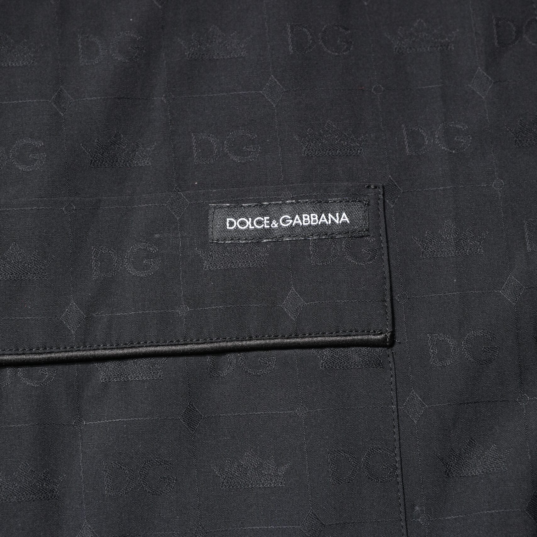 Dolce & Gabbana Black Cotton Men Pajama Set Sleepwear