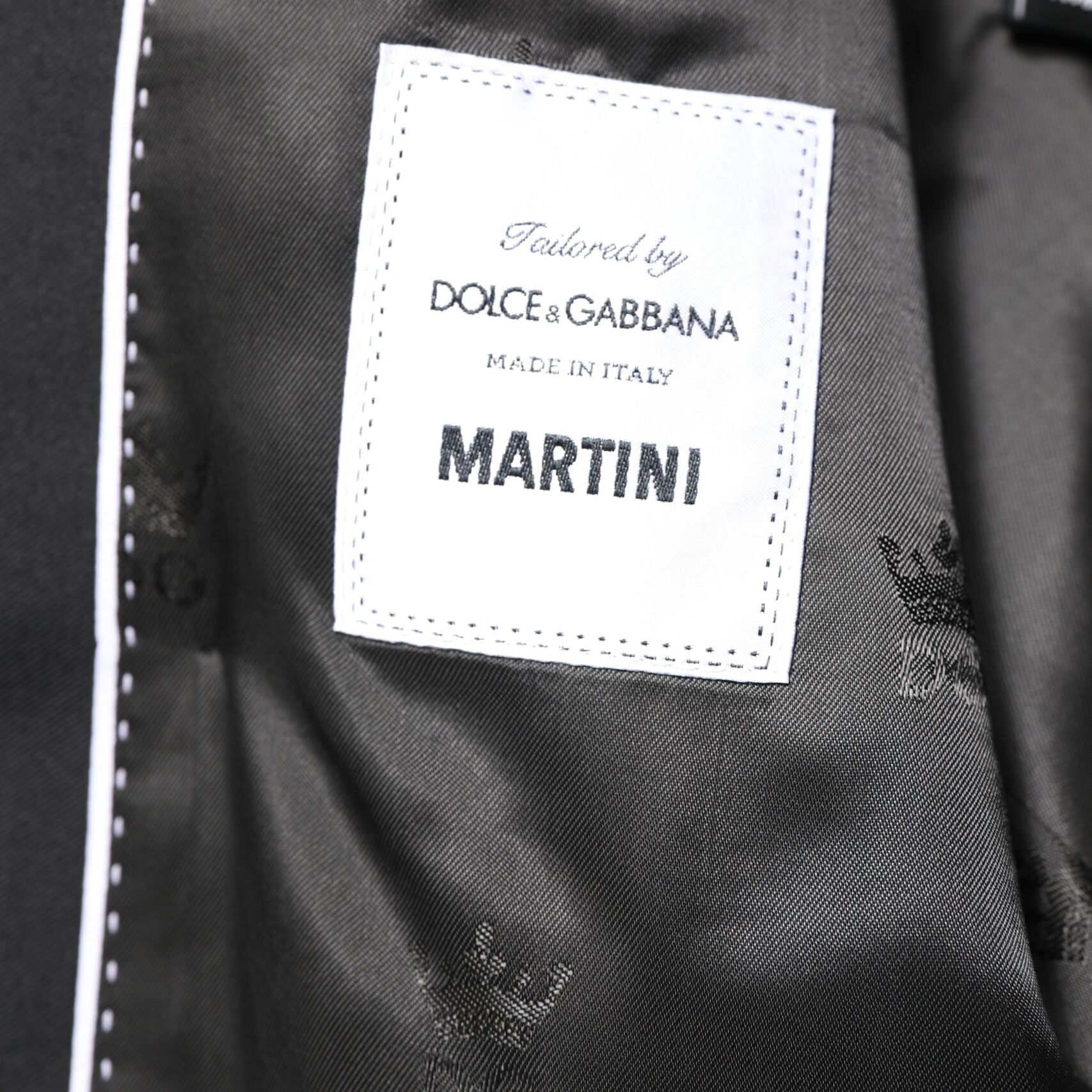 Dolce & Gabbana Black MARTINI Double Breasted Coat Blazer