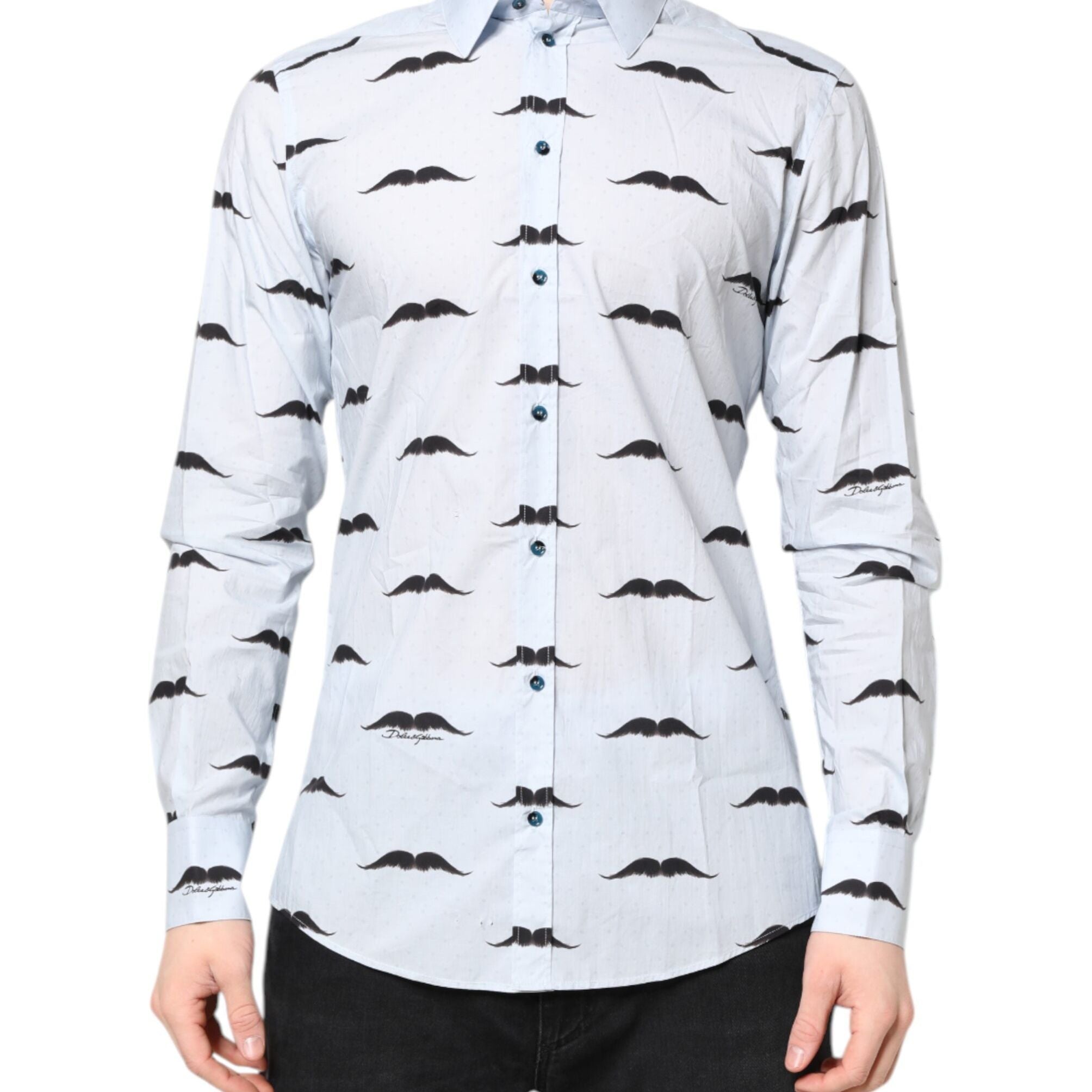 Dolce & Gabbana Light Blue Cotton MARTINI Formal Dress Shirt