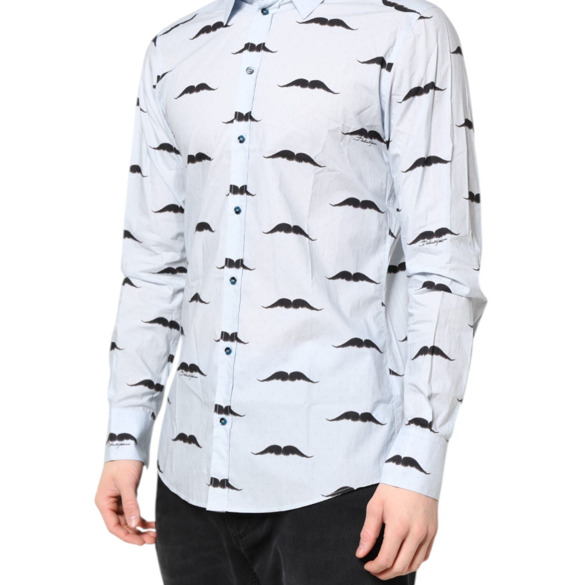 Dolce & Gabbana Light Blue Cotton MARTINI Formal Dress Shirt