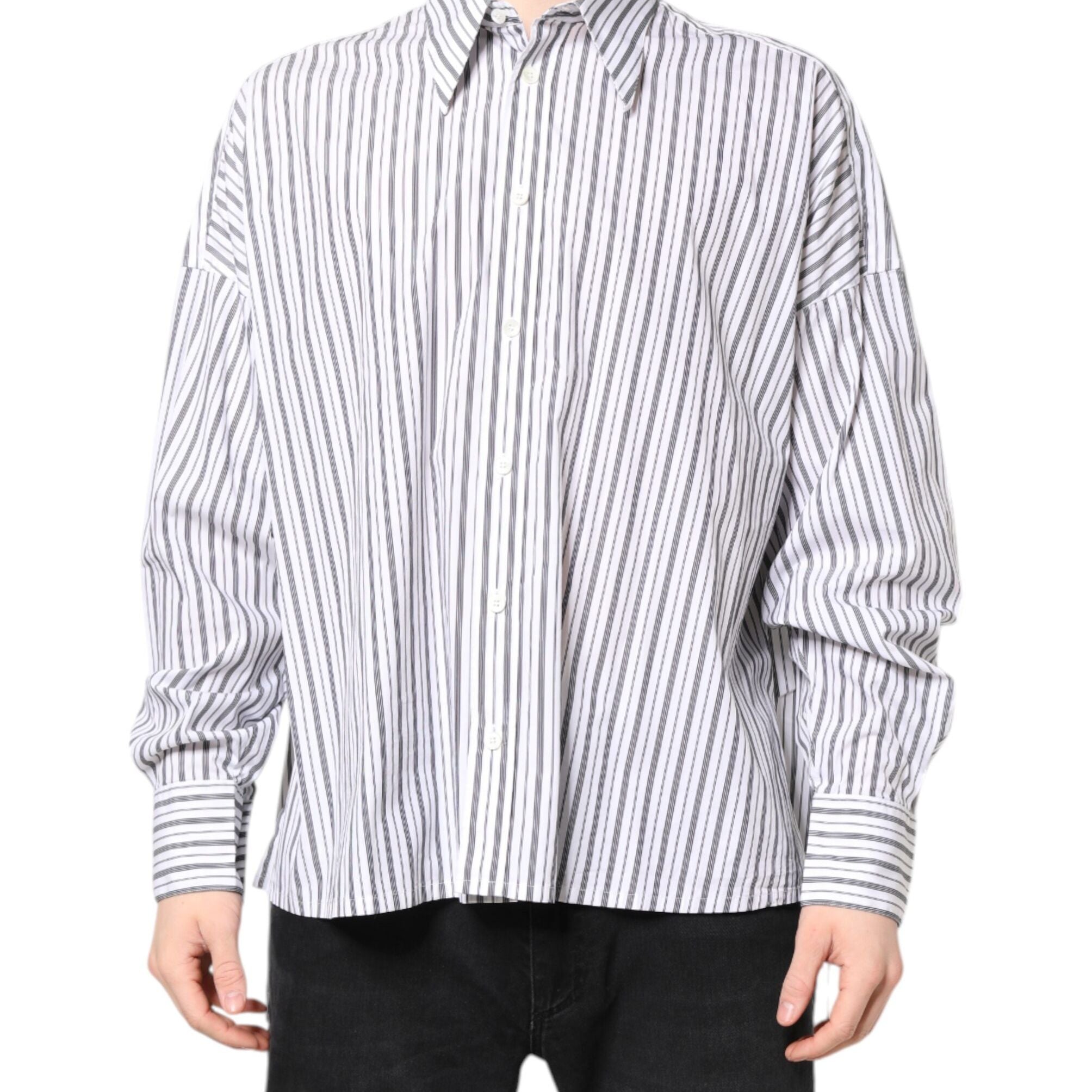 Dolce & Gabbana White Black Stripe Button Down Casual Shirt