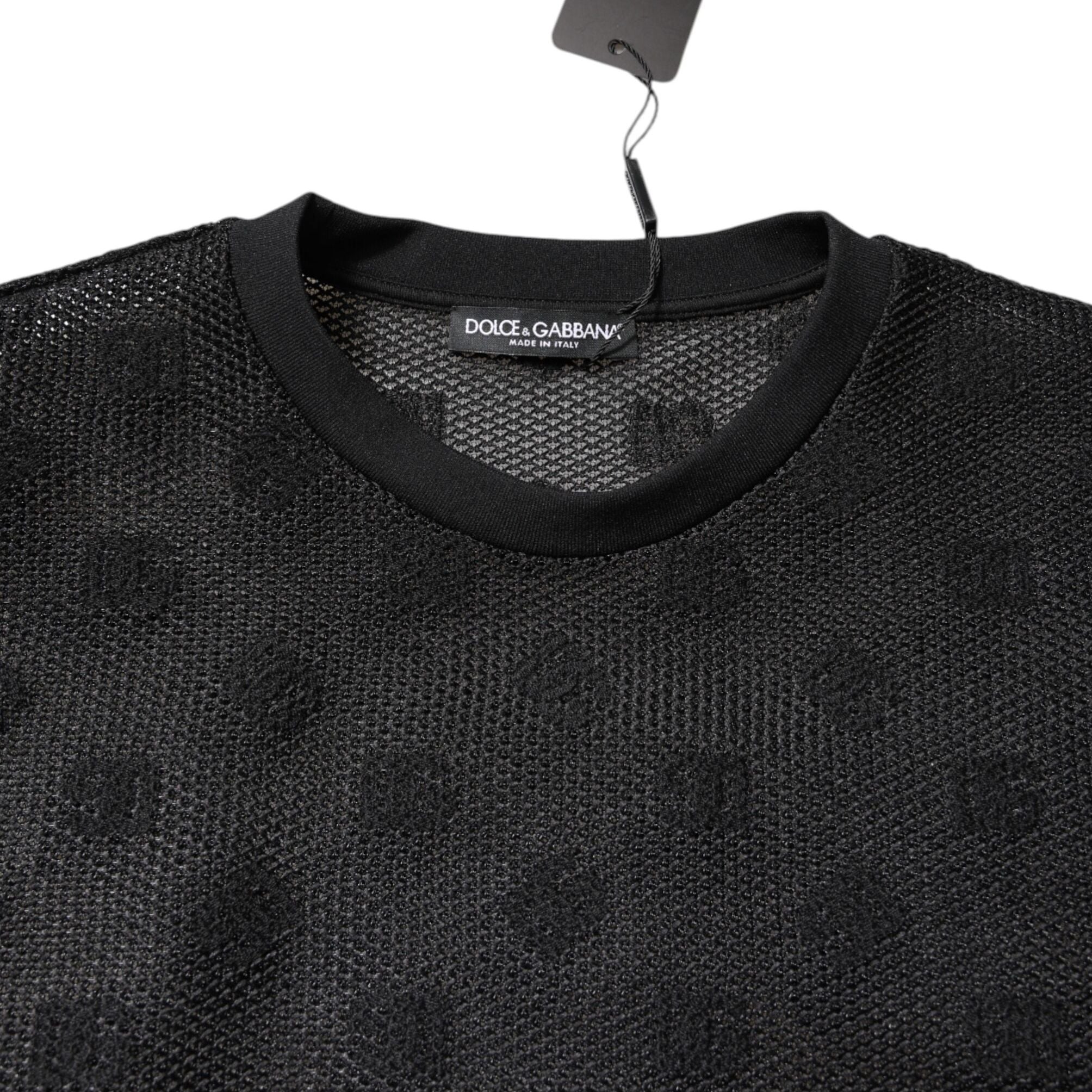 Dolce & Gabbana Black See Through Logo Short Sleeves T-shirt
