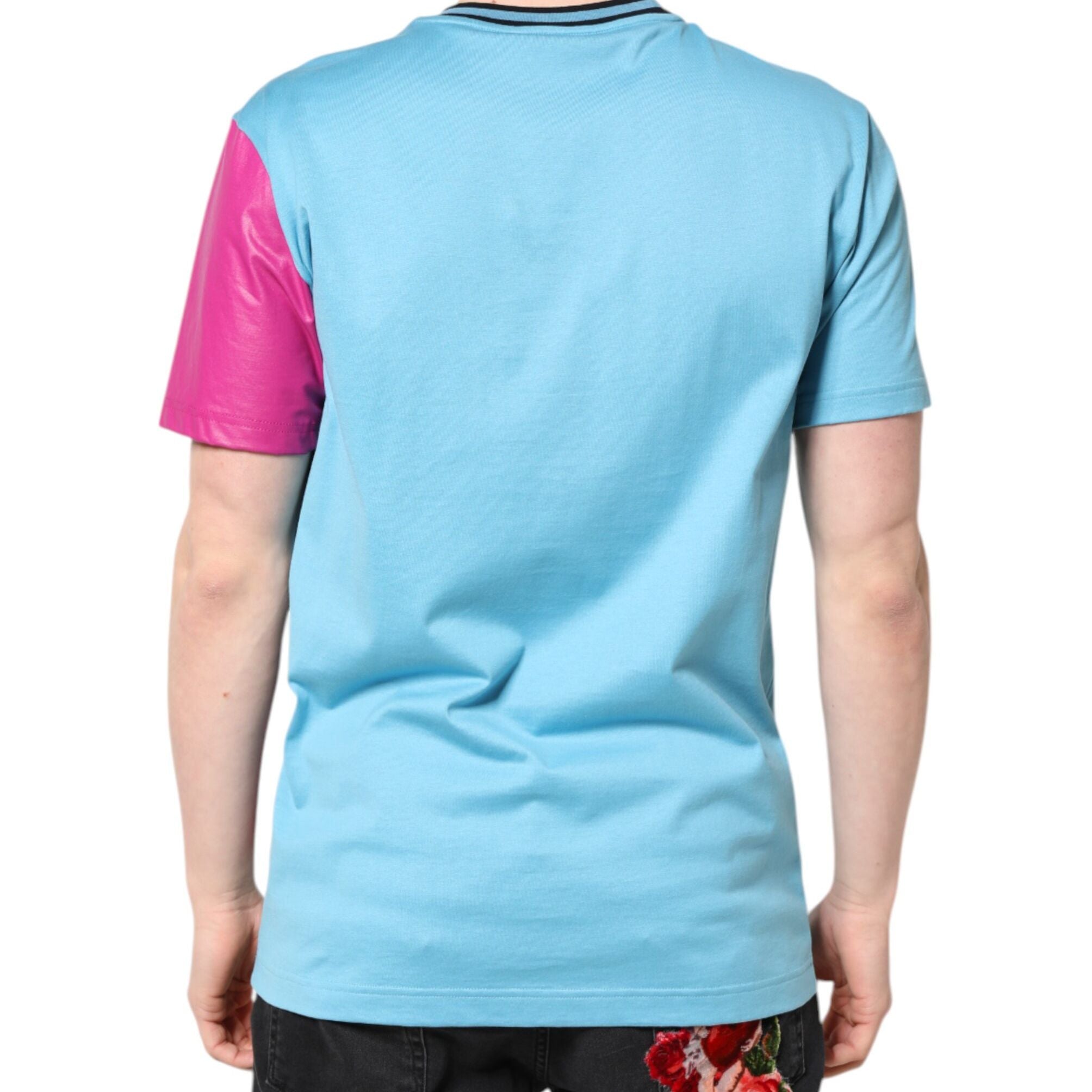 Dolce & Gabbana Multicolor Printed Logo Short Sleeve T-shirt