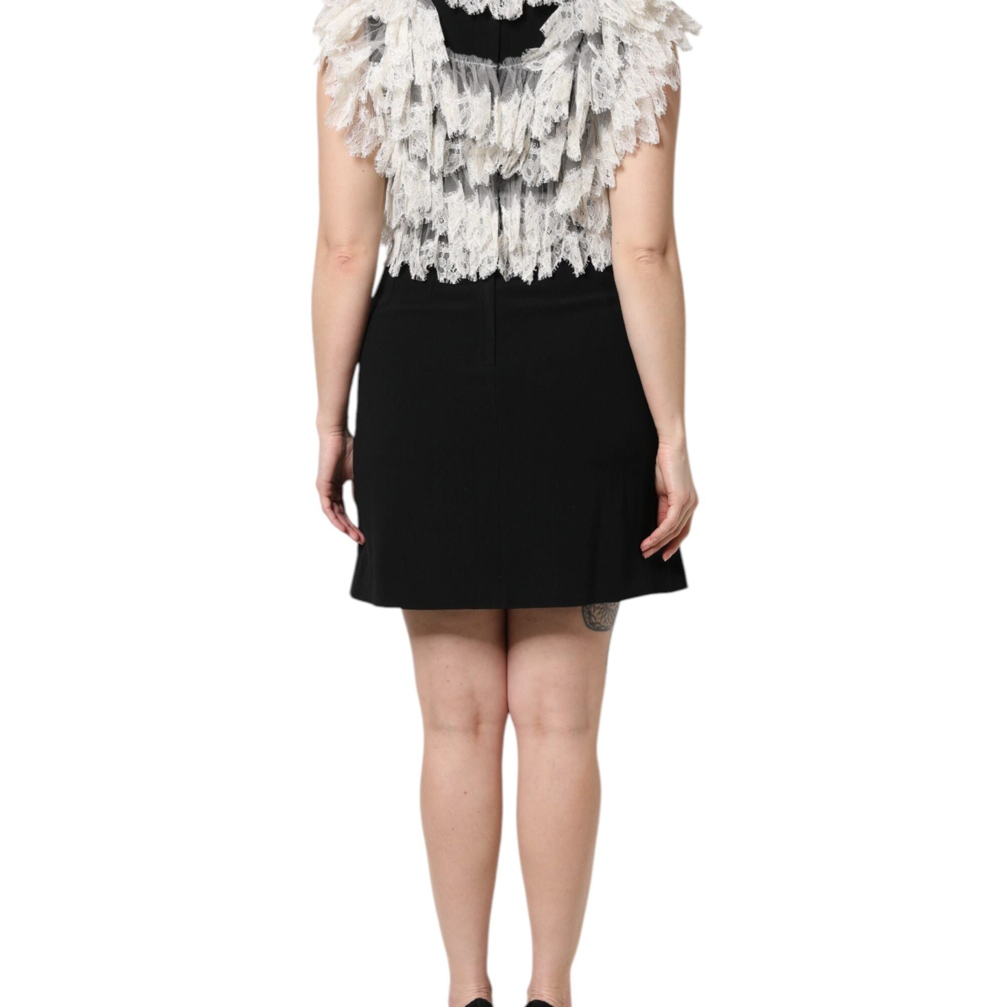 Dolce & Gabbana Black Fashion Devotion Embellish Mini Dress