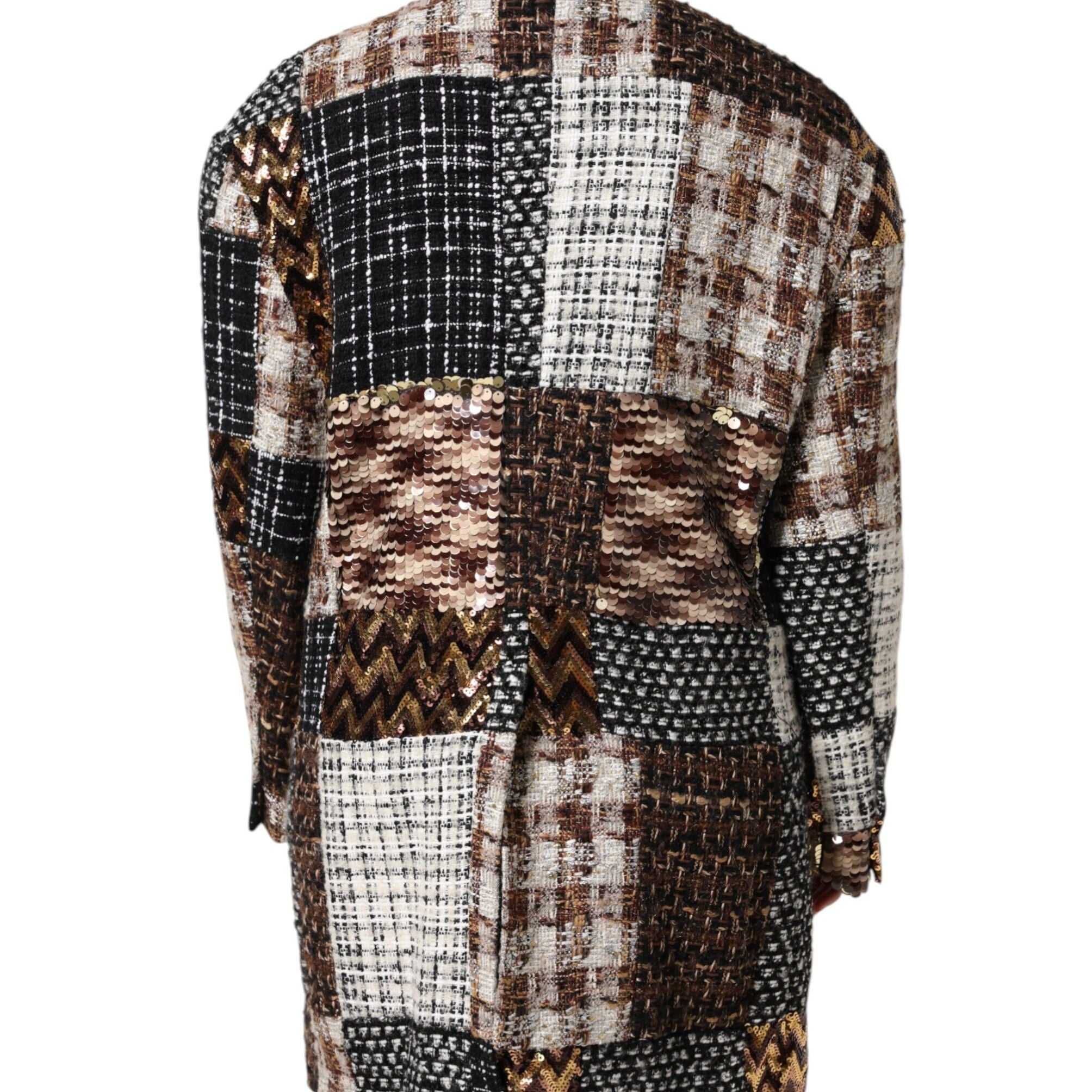 Dolce & Gabbana Multicolor Patchwork Button Down Jacket