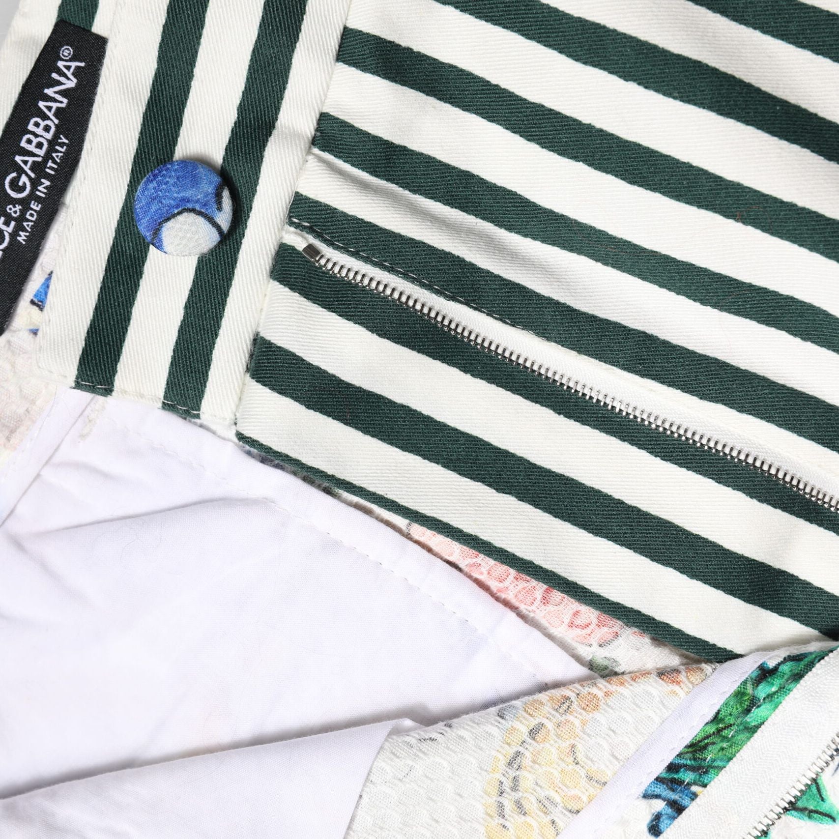 Dolce & Gabbana Multicolor Majolica Print High Waist Shorts