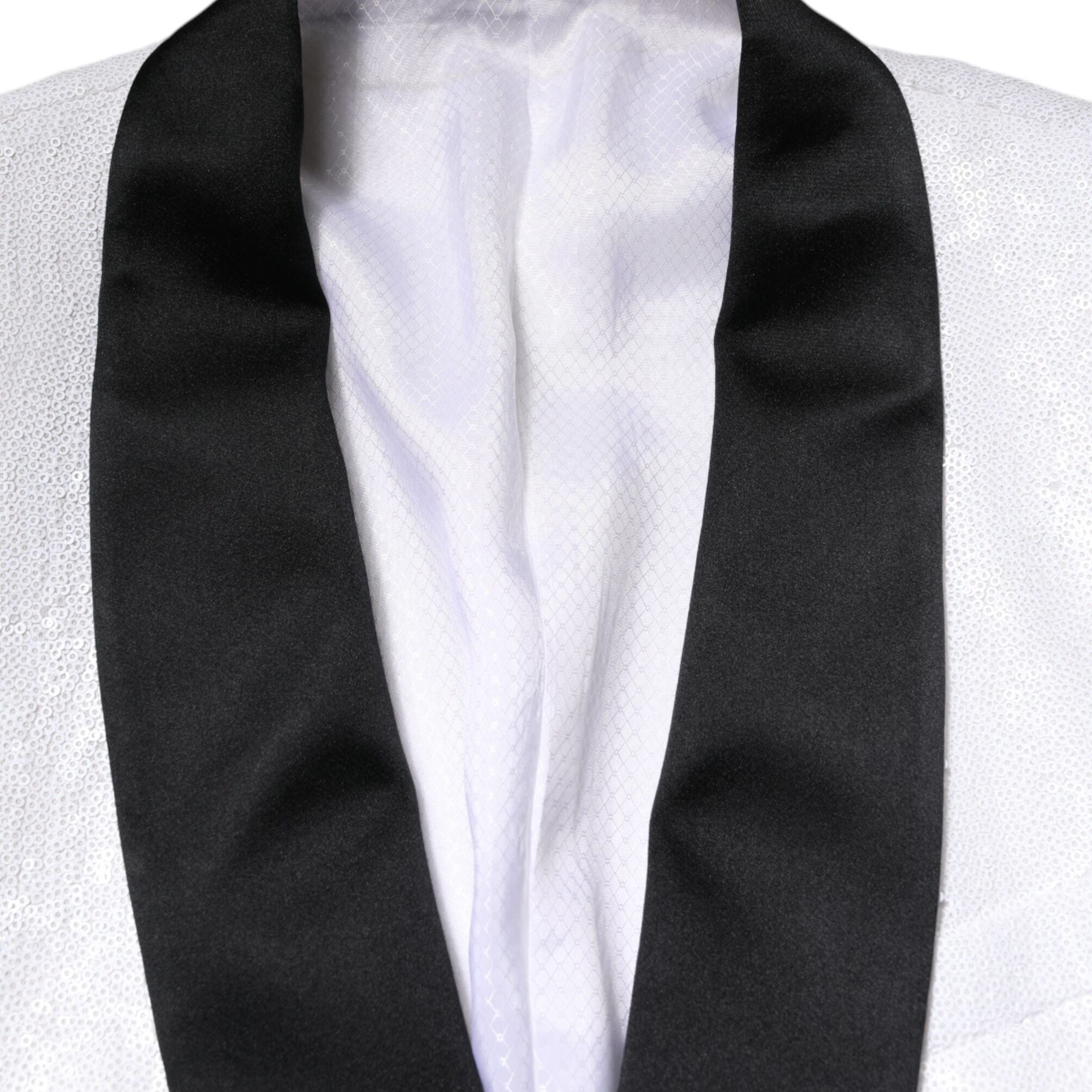 Dolce & Gabbana White Nylon Single Breasted Coat Blazer