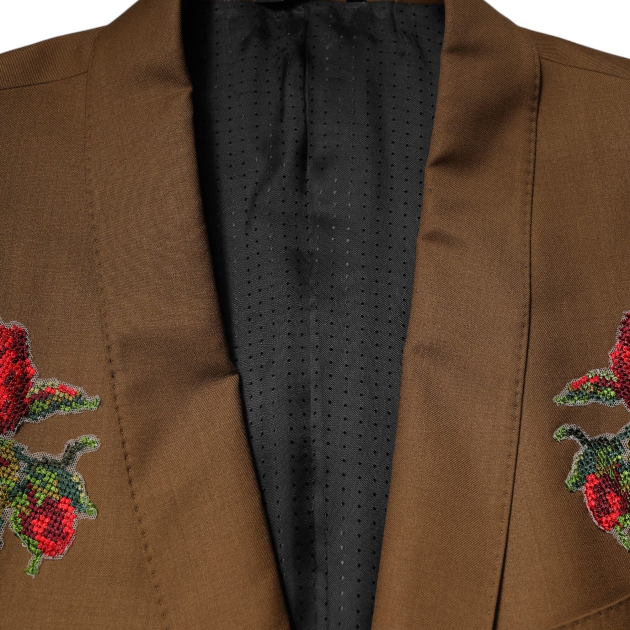 Dolce & Gabbana Brown MARTINI Single Breasted Coat Blazer