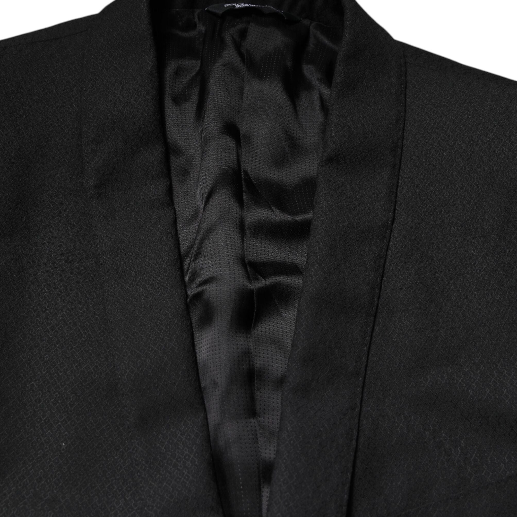 Dolce & Gabbana Black GOLD Single Breasted Suit Coat Blazer