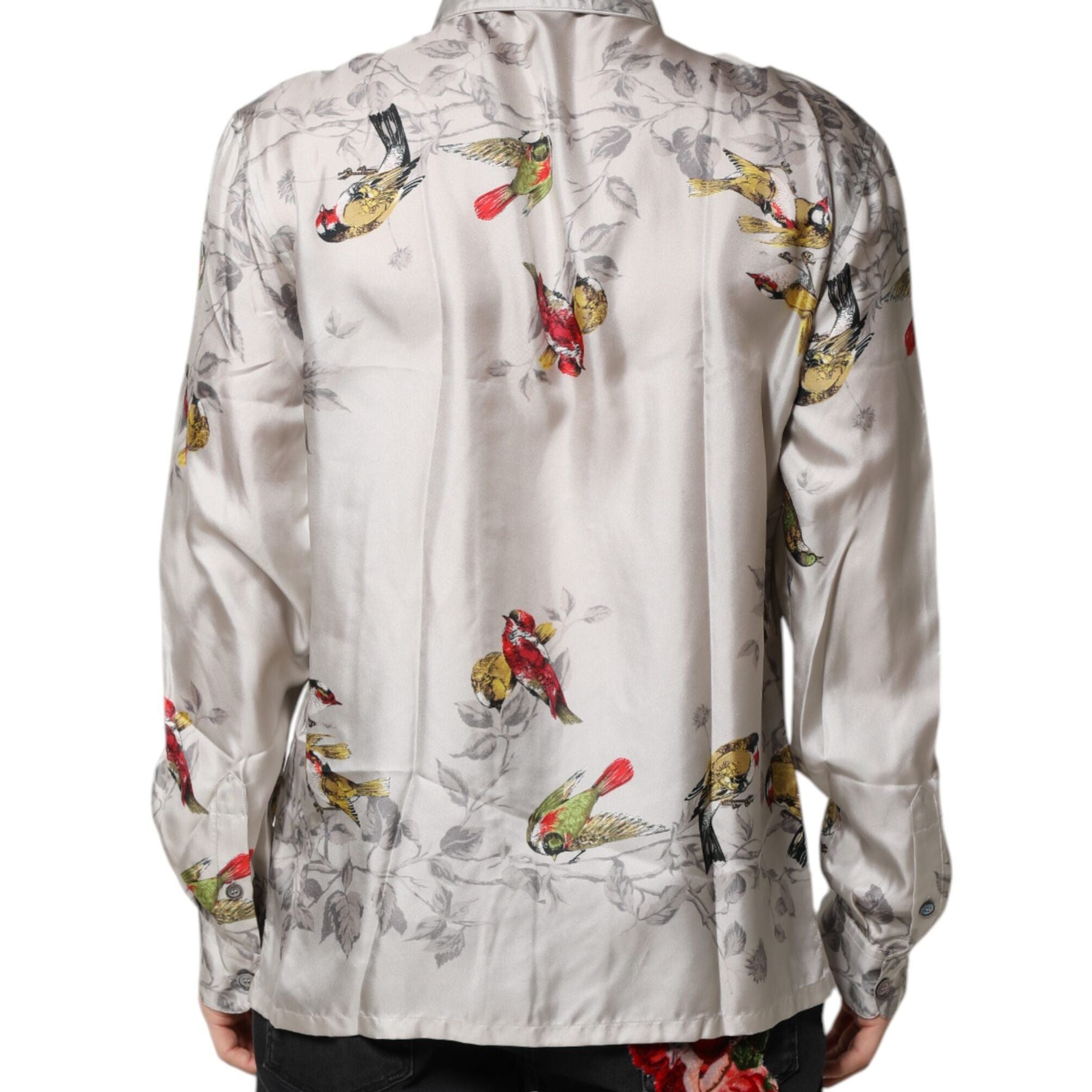 Dolce & Gabbana Multicolor Silk Printed Button Down Shirt