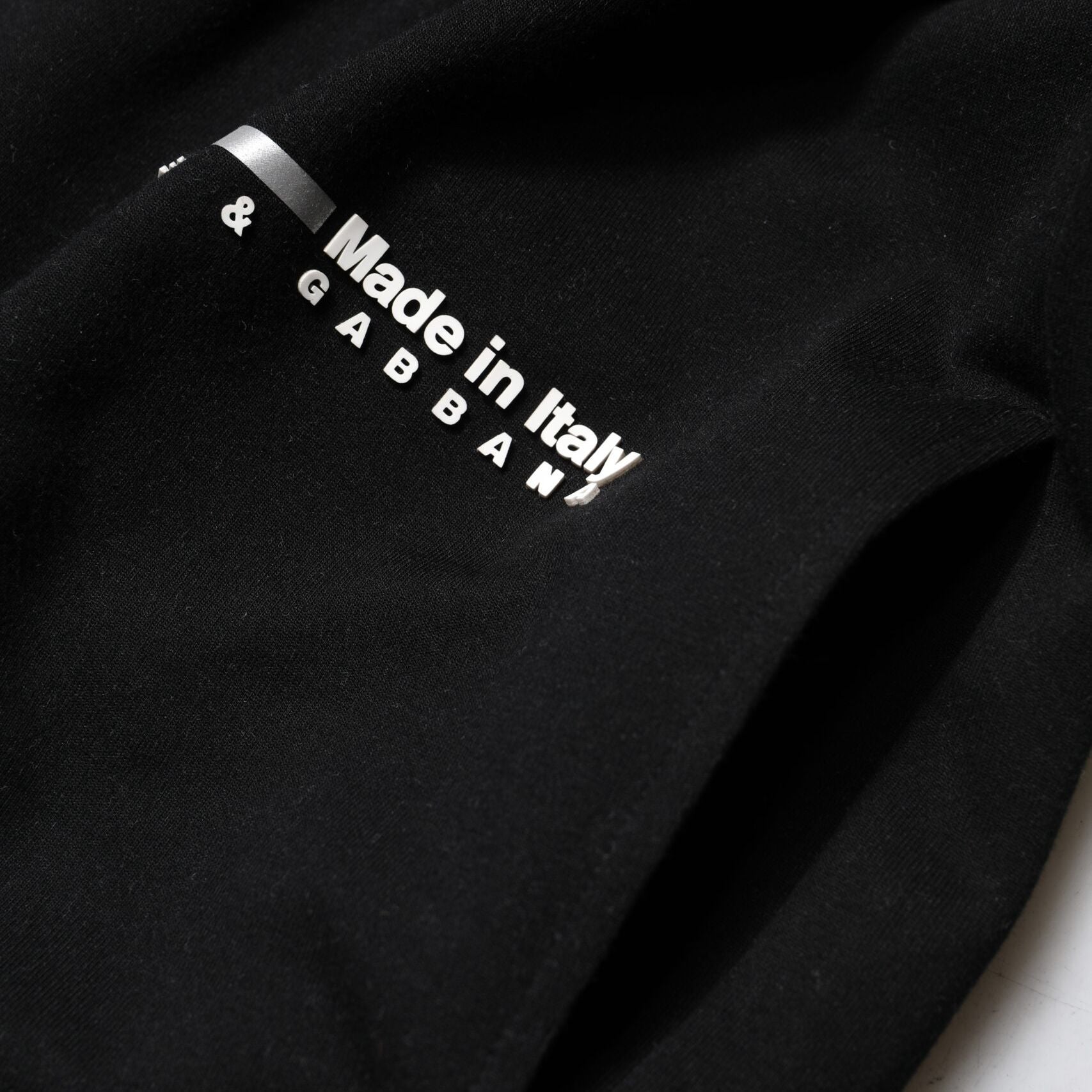 Dolce & Gabbana Black Cotton Logo Knitted Pullover Sweater