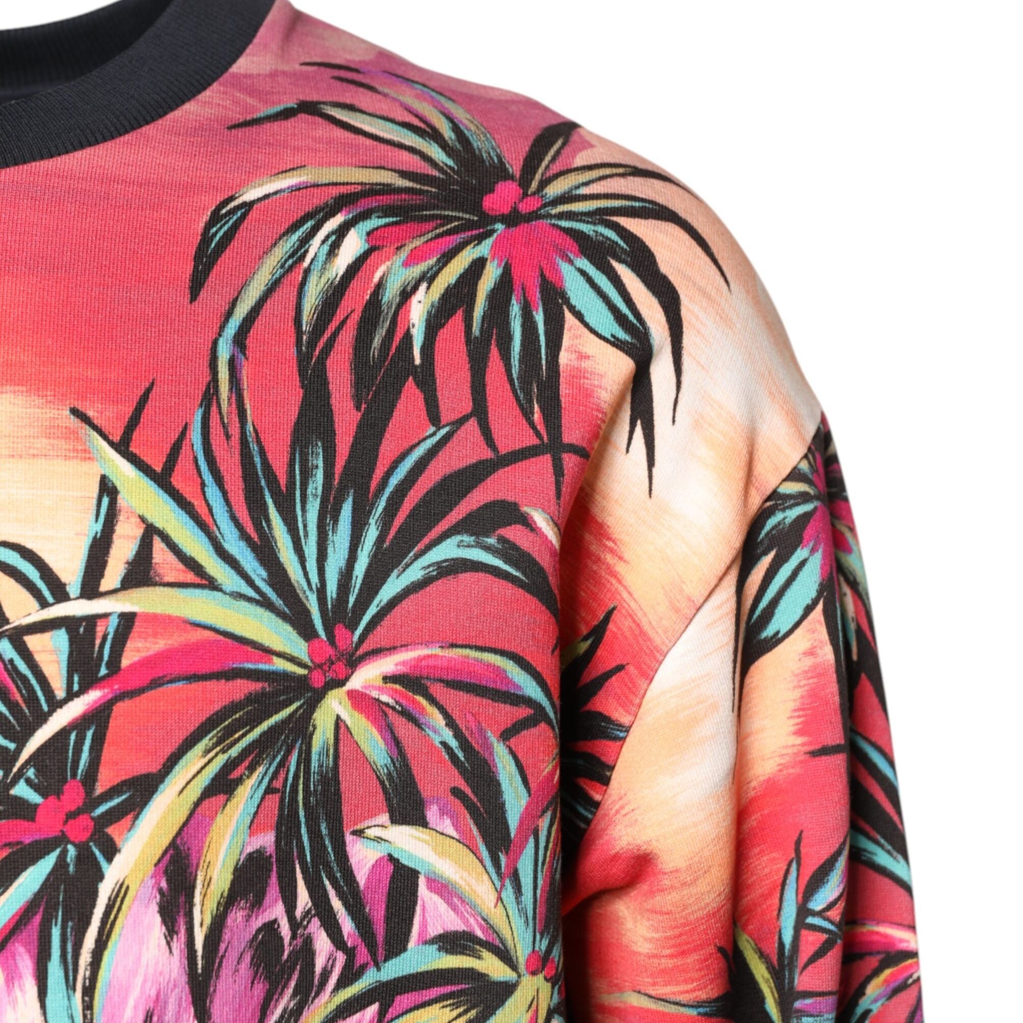 Dolce & Gabbana Multicolor Print Crew Neck Pullover Sweater