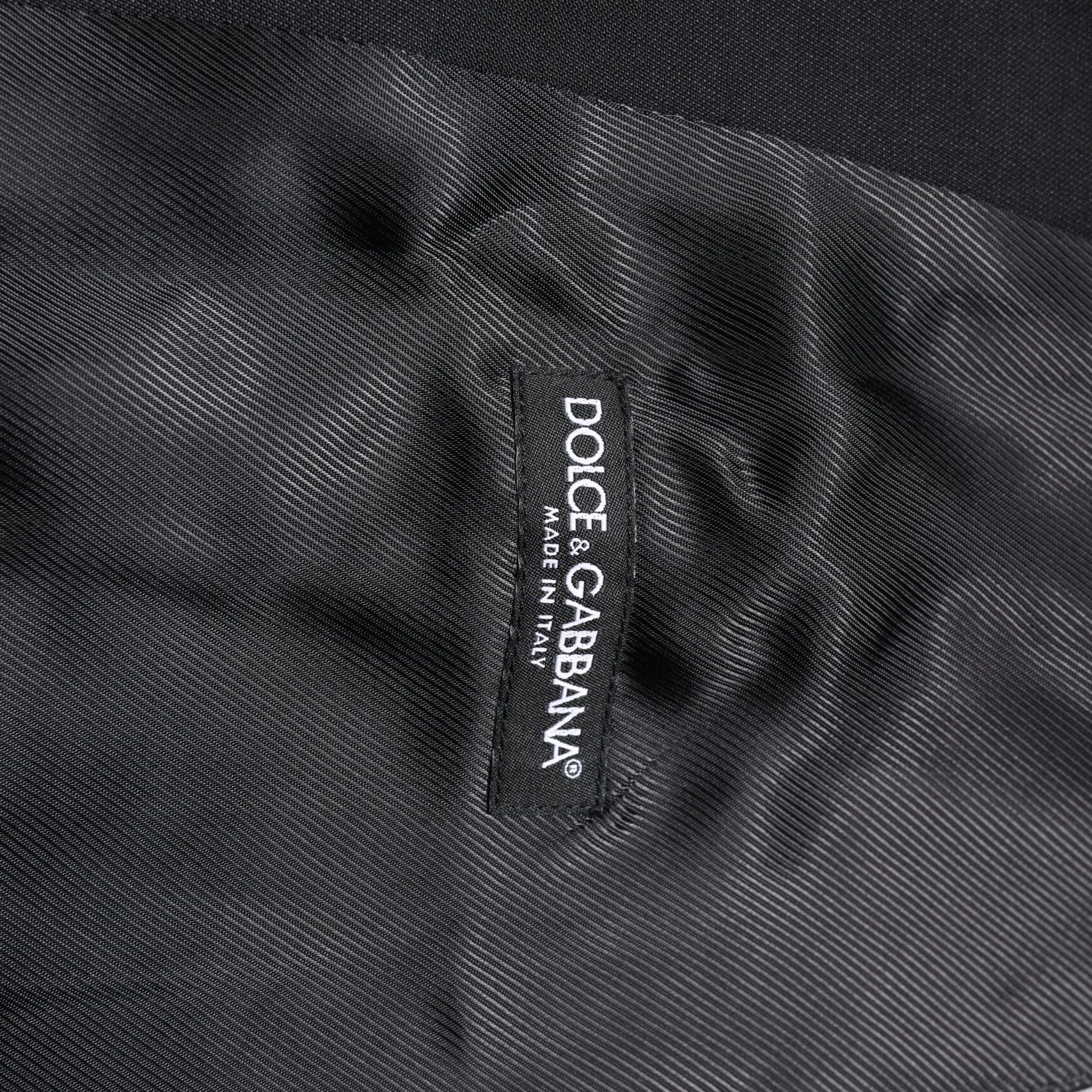 Dolce & Gabbana Black Wool Waistcoat Dress Formal Vest
