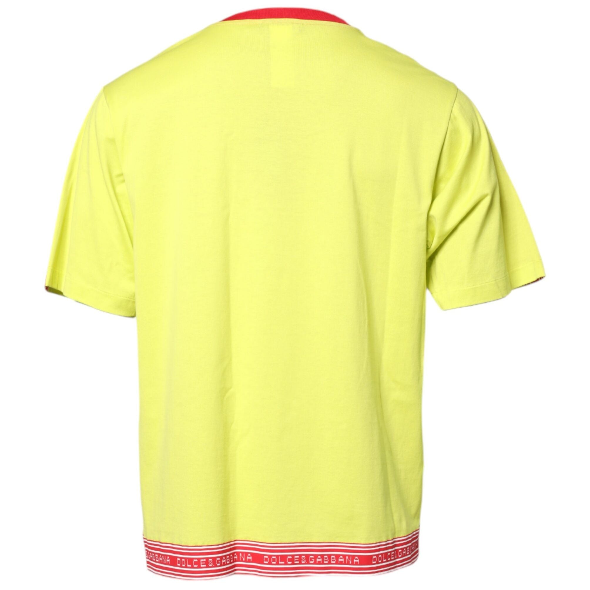 Dolce & Gabbana Green Cotton 85 Patch Crew Neck T-shirt