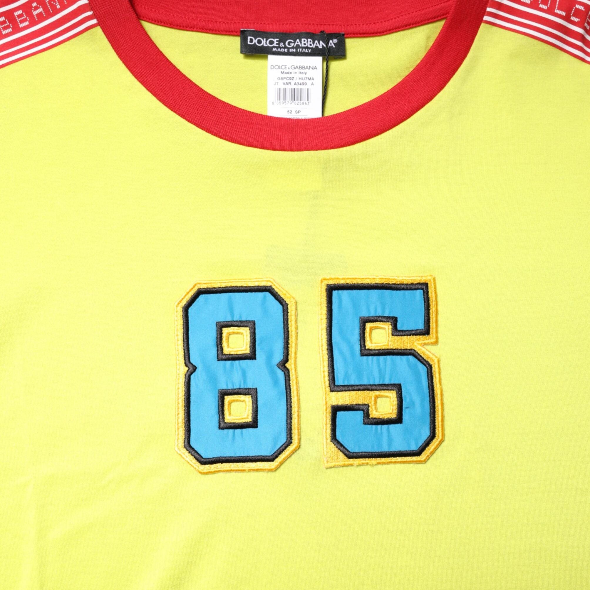 Dolce & Gabbana Green Cotton 85 Patch Crew Neck T-shirt