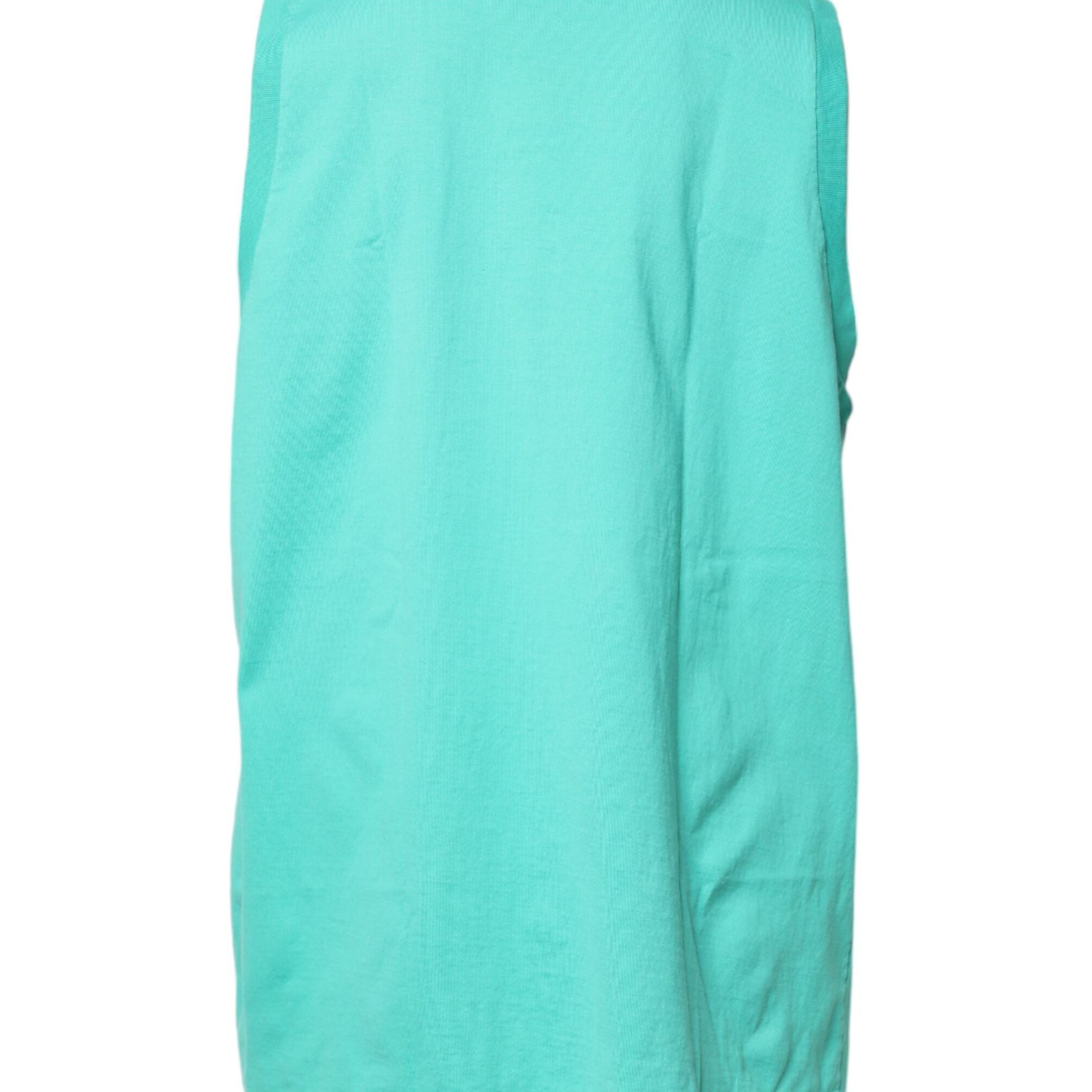 Dolce & Gabbana Green Sleeveless Logo Round Neck T-shirt
