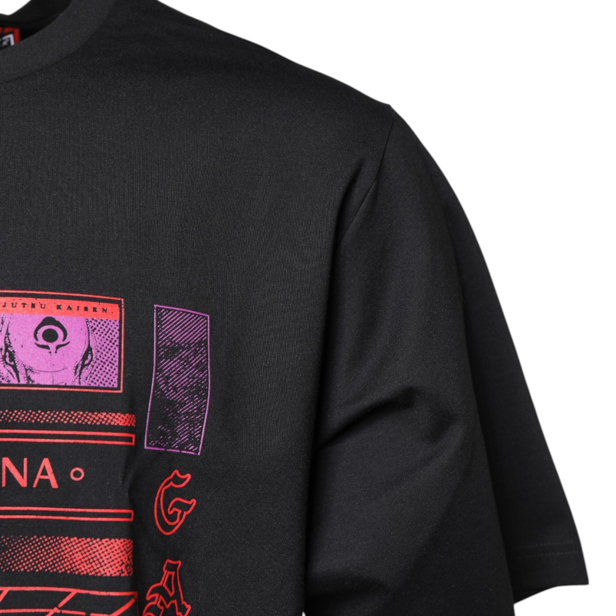 Dolce & Gabbana Black Cotton Graphic Print Crew Neck T-shirt