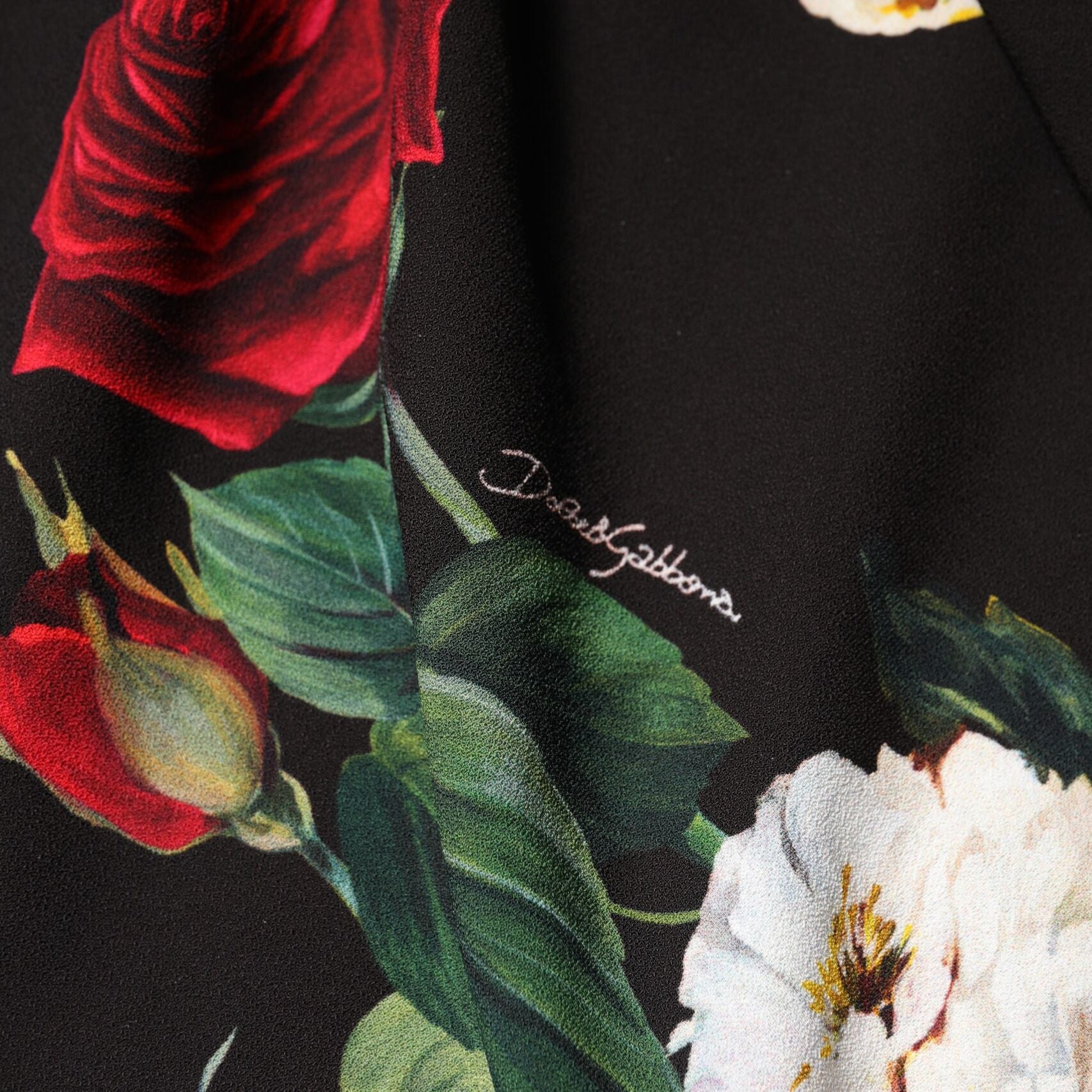 Dolce & Gabbana Black Floral Print Sleeveless Sheath Dress