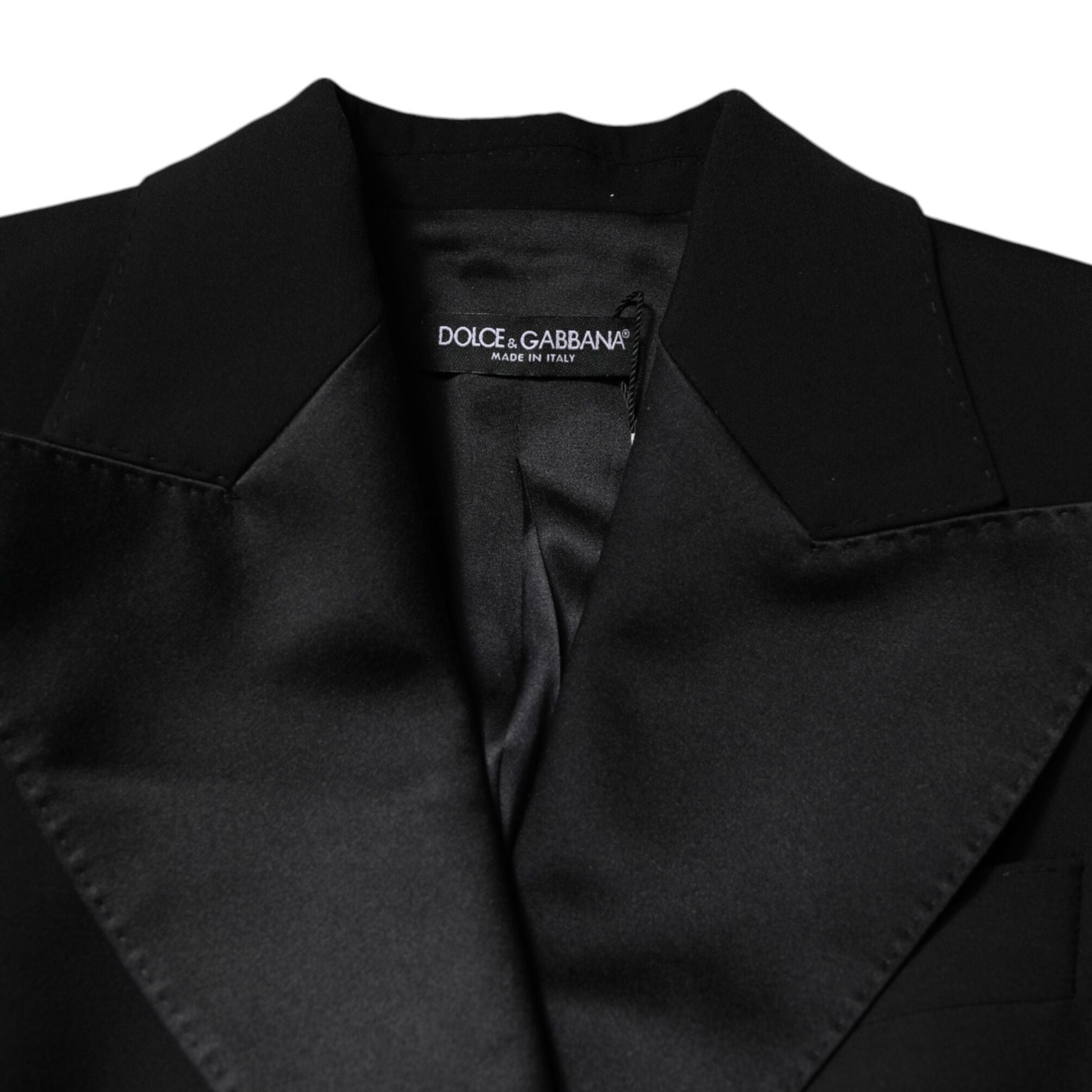 Dolce & Gabbana Black Wool Jumpsuit Dress Women Coat Jacket