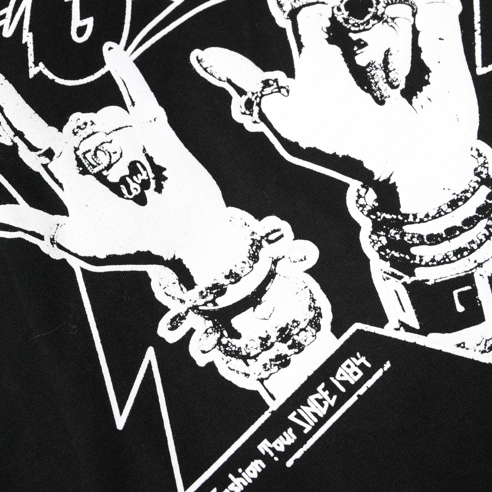 Dolce & Gabbana Black Cotton Printed Short Sleeves T-shirt