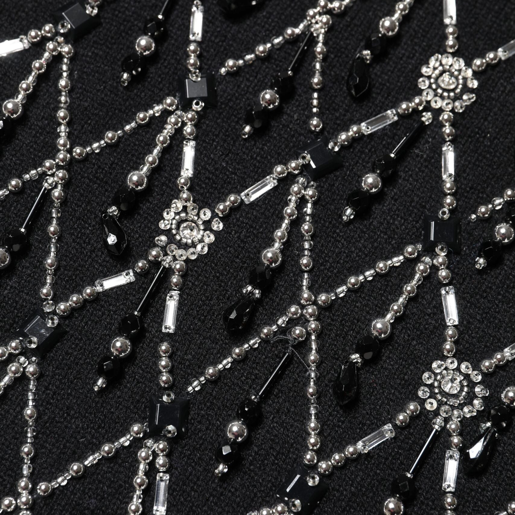 Dolce & Gabbana Black Cashmere Embellished Long Sleeves Top